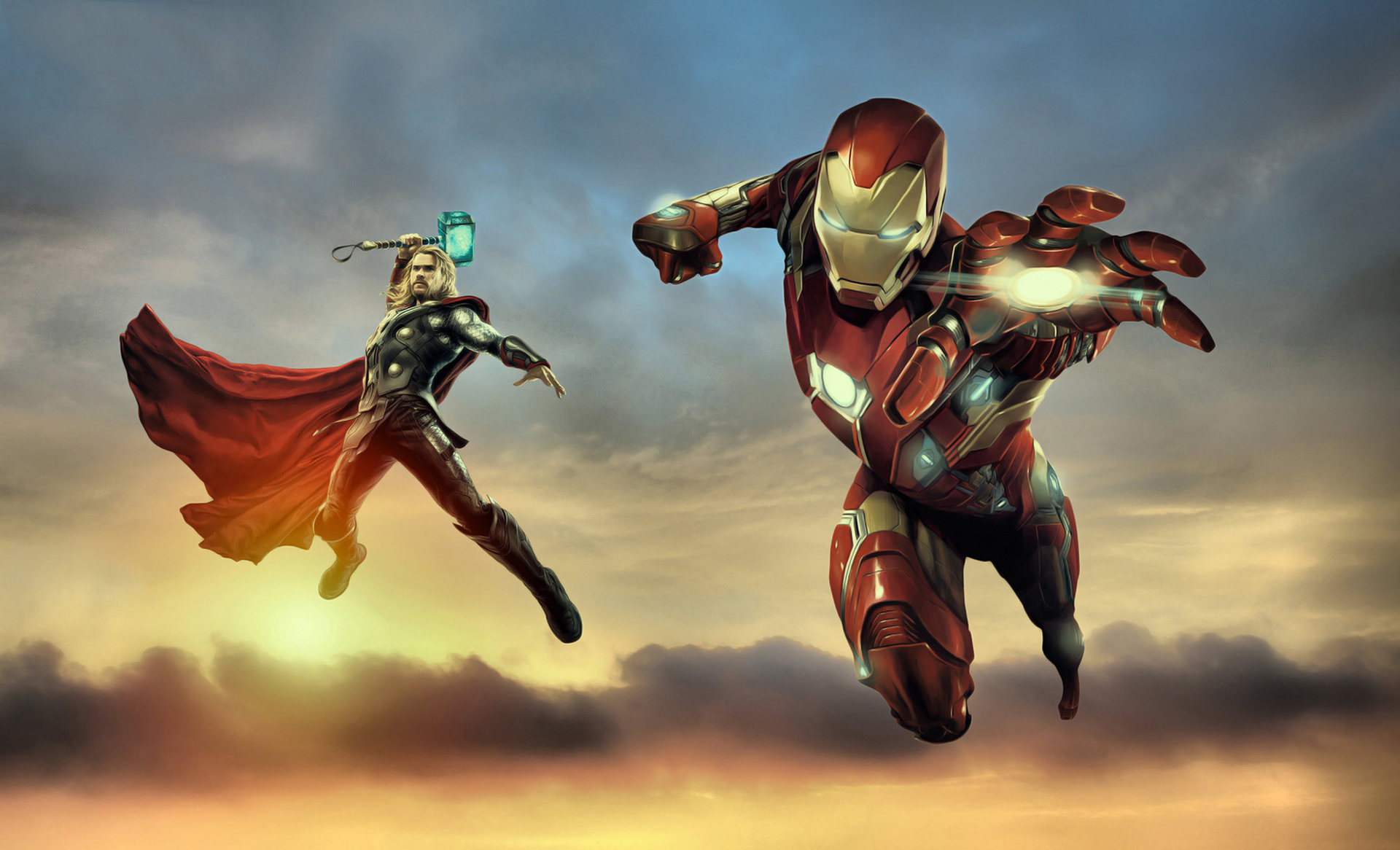 Скачать обои бесплатно Кино, Железный Человек, Мстители, Тор, Мстители: Эра Альтрона картинка на рабочий стол ПК