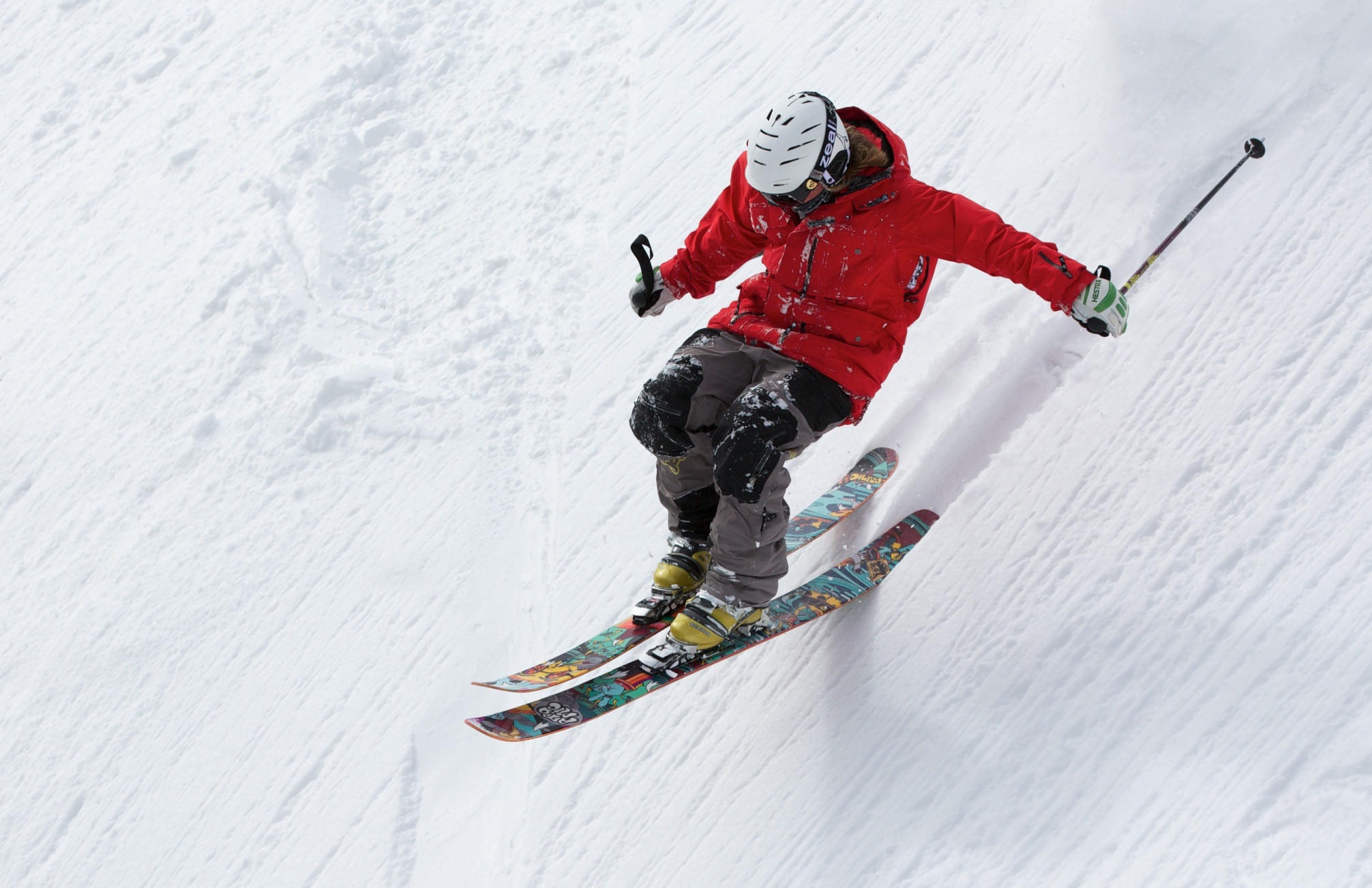 733432 Hintergrundbild herunterladen sport, skifahren, ski, schnee, winter - Bildschirmschoner und Bilder kostenlos