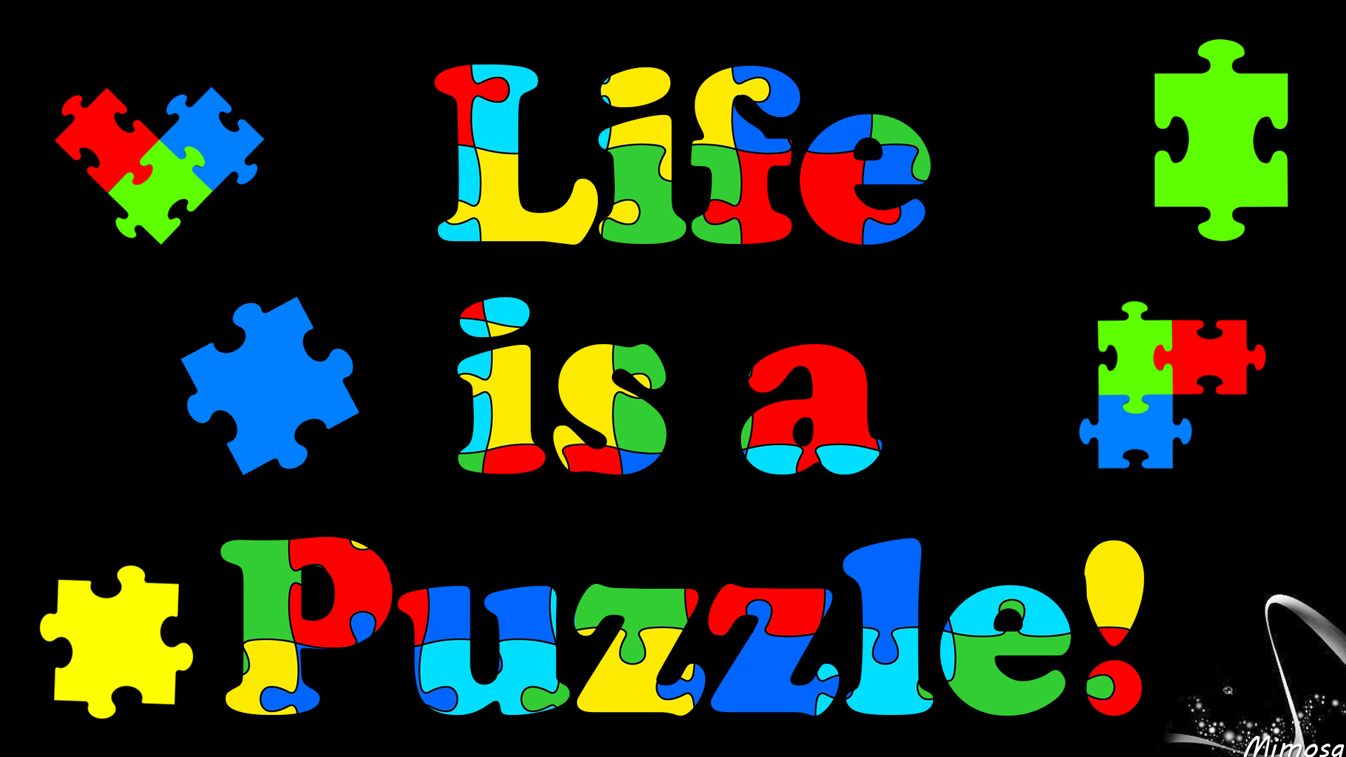 Free download wallpaper Colorful, Quote, Puzzle, Misc on your PC desktop