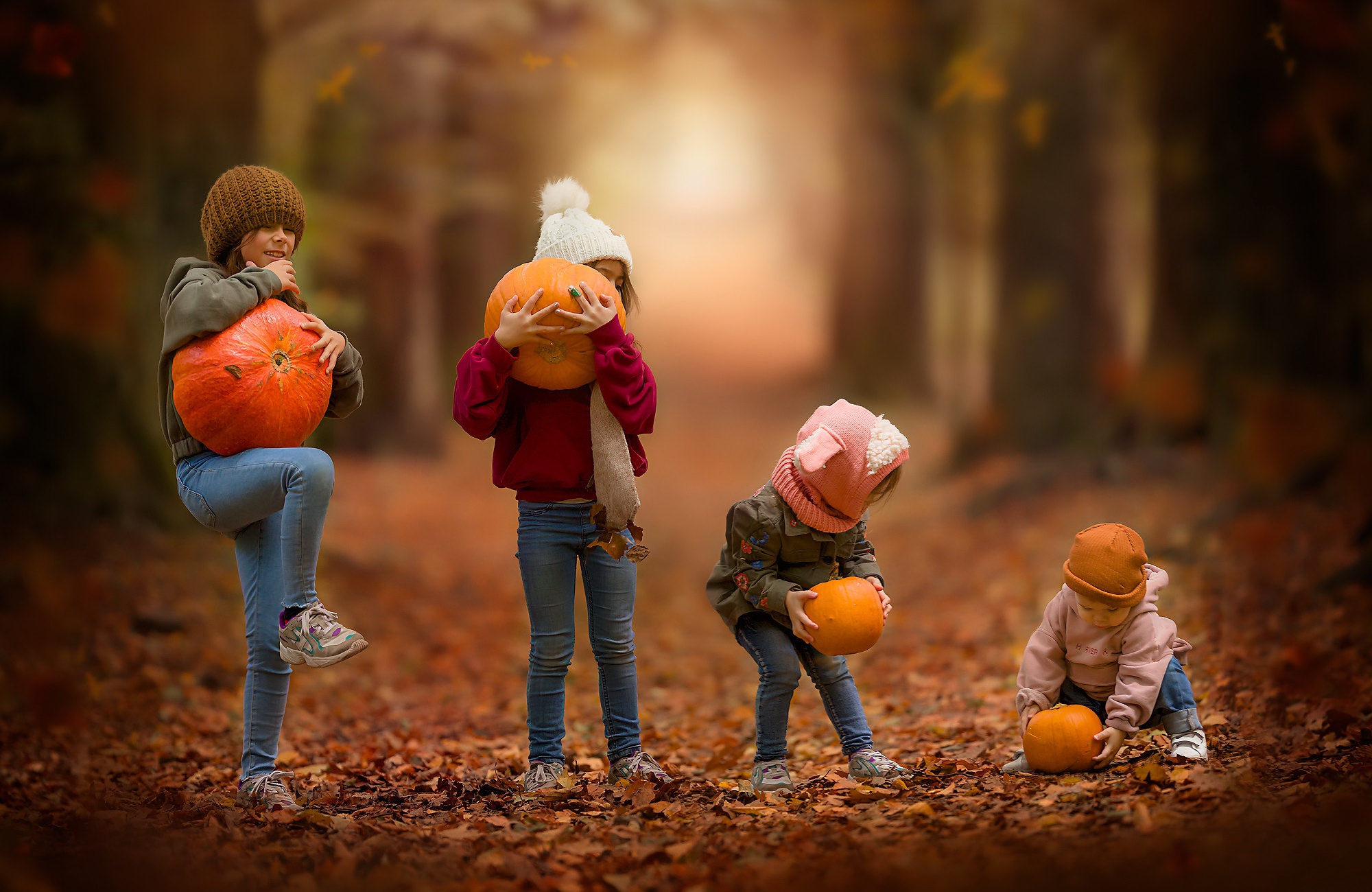 Download mobile wallpaper Halloween, Pumpkin, Child, Photography for free.