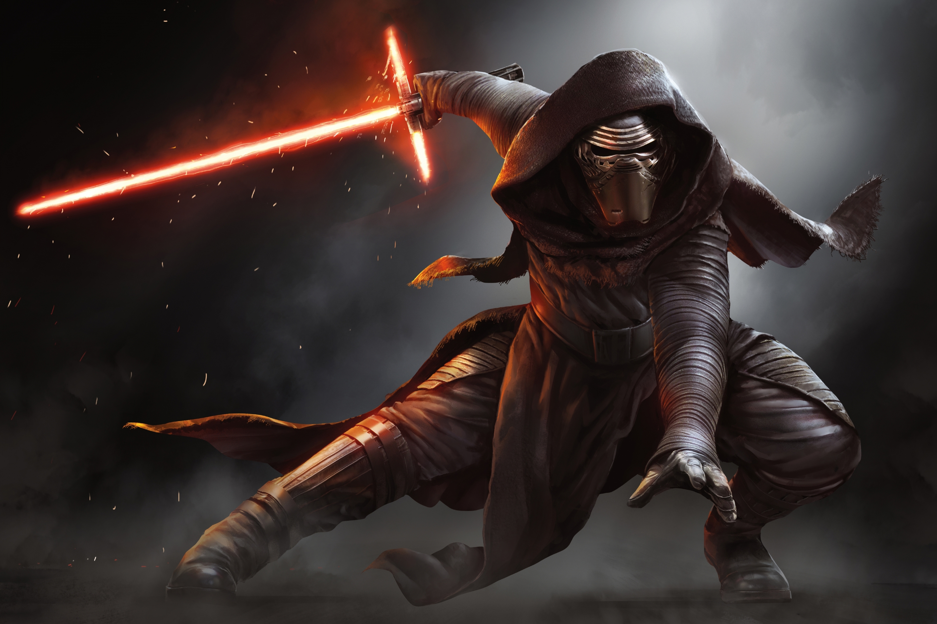 Download mobile wallpaper Star Wars, Lightsaber, Movie, Star Wars Episode Vii: The Force Awakens, Kylo Ren for free.