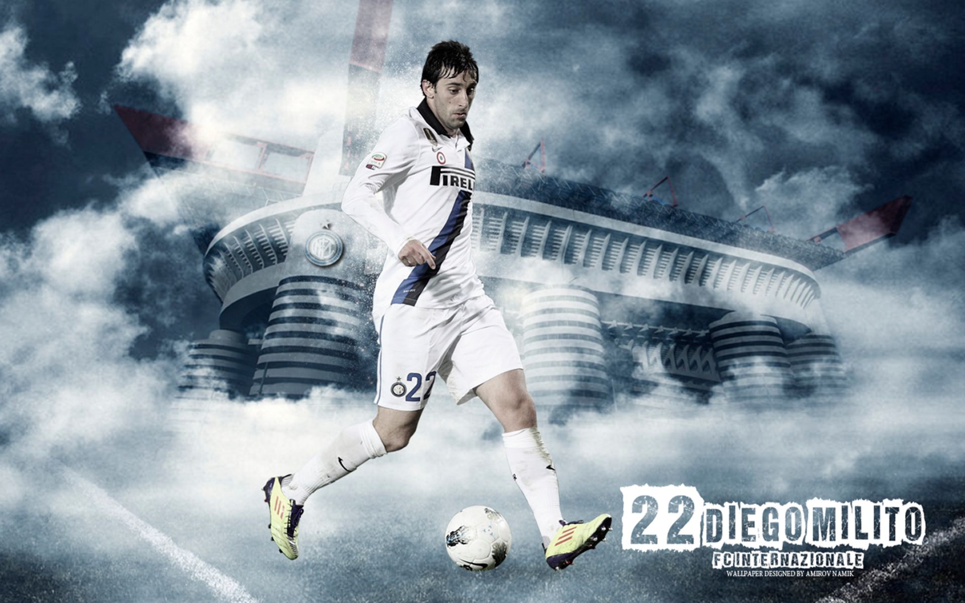 Download mobile wallpaper Sports, Soccer, Inter Milan, Diego Milito for free.
