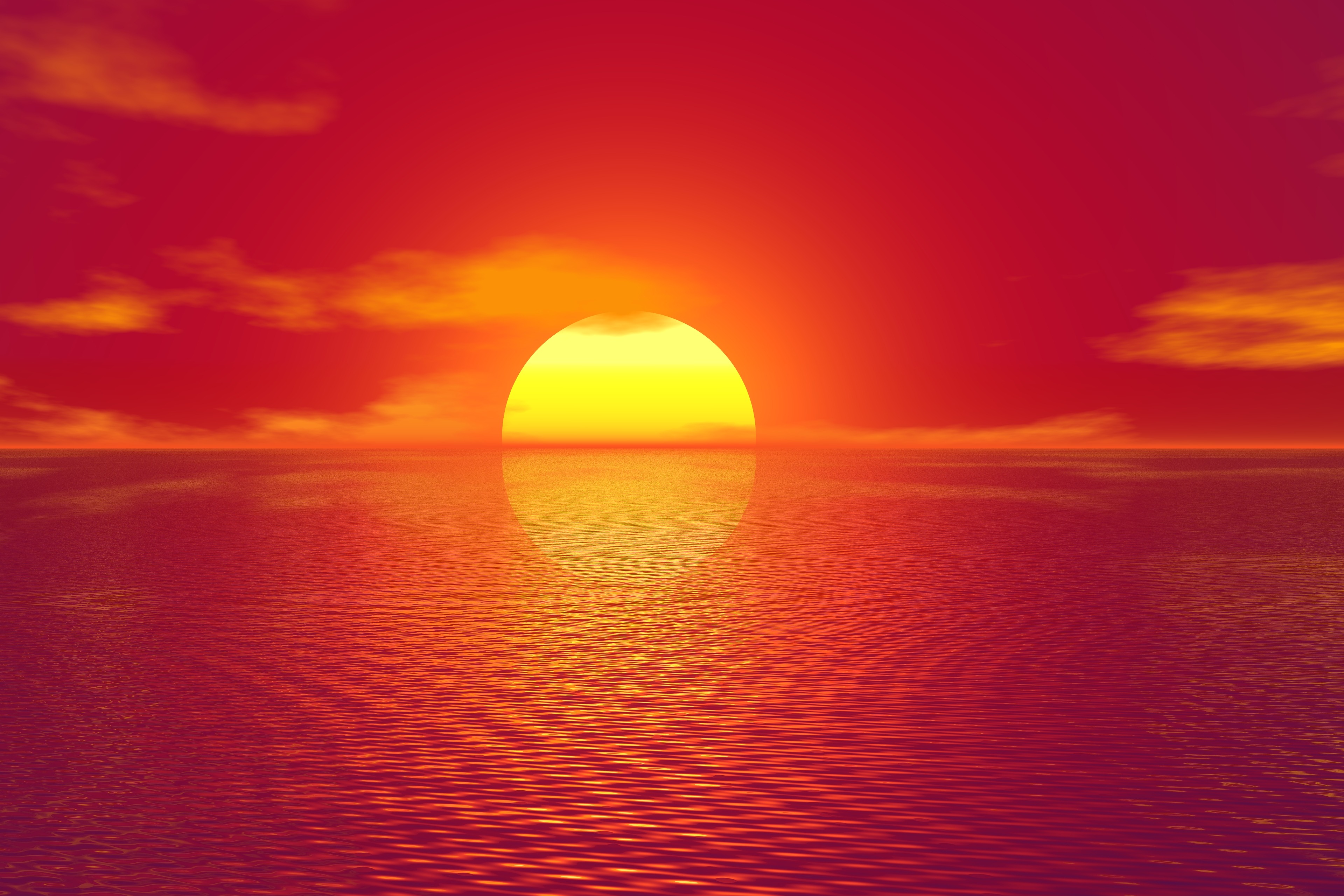 Free download wallpaper Horizon, Photoshop, Nature, Bright, Sun, Sunset on your PC desktop