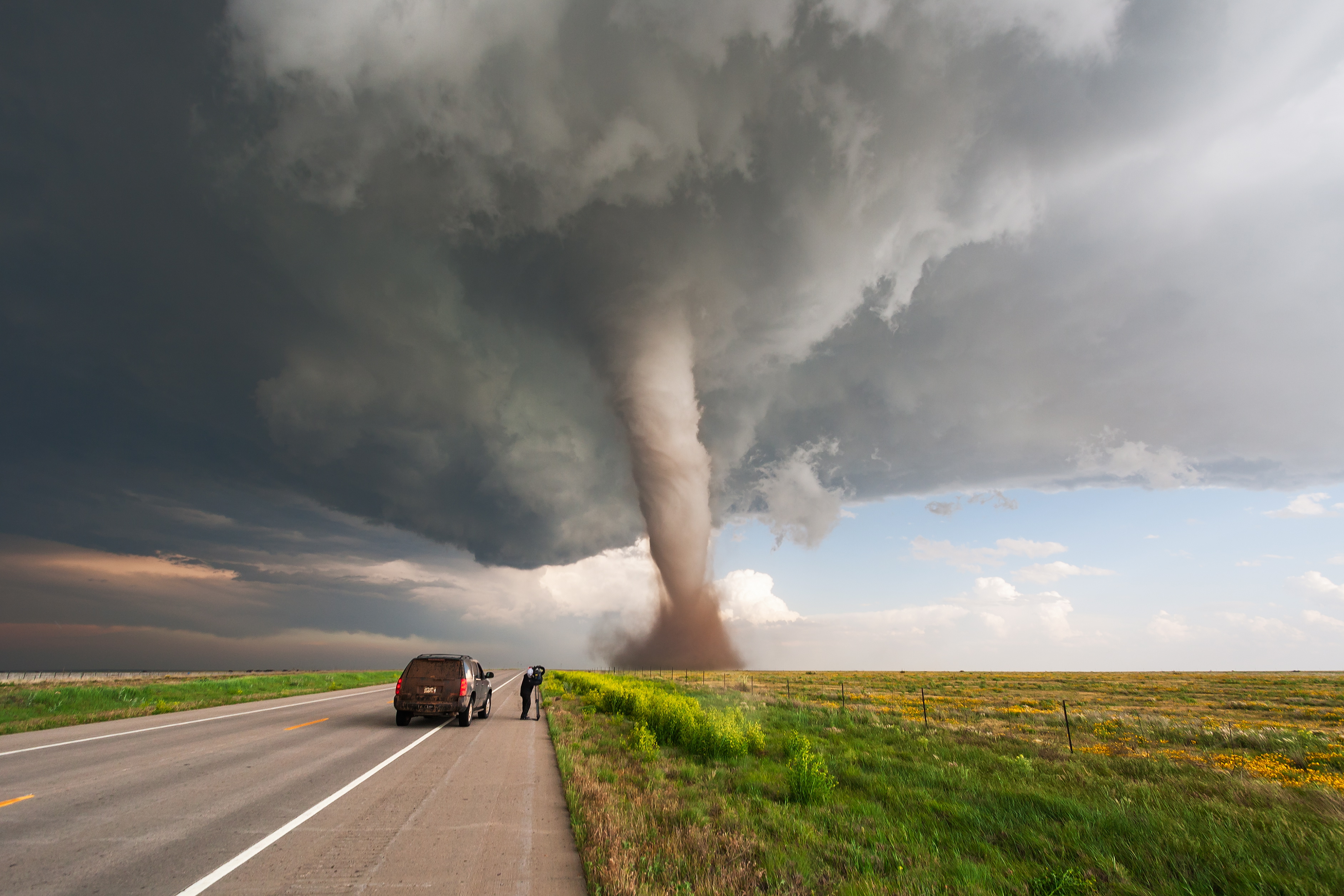 858815 Hintergrundbild herunterladen erde/natur, tornado, feld - Bildschirmschoner und Bilder kostenlos