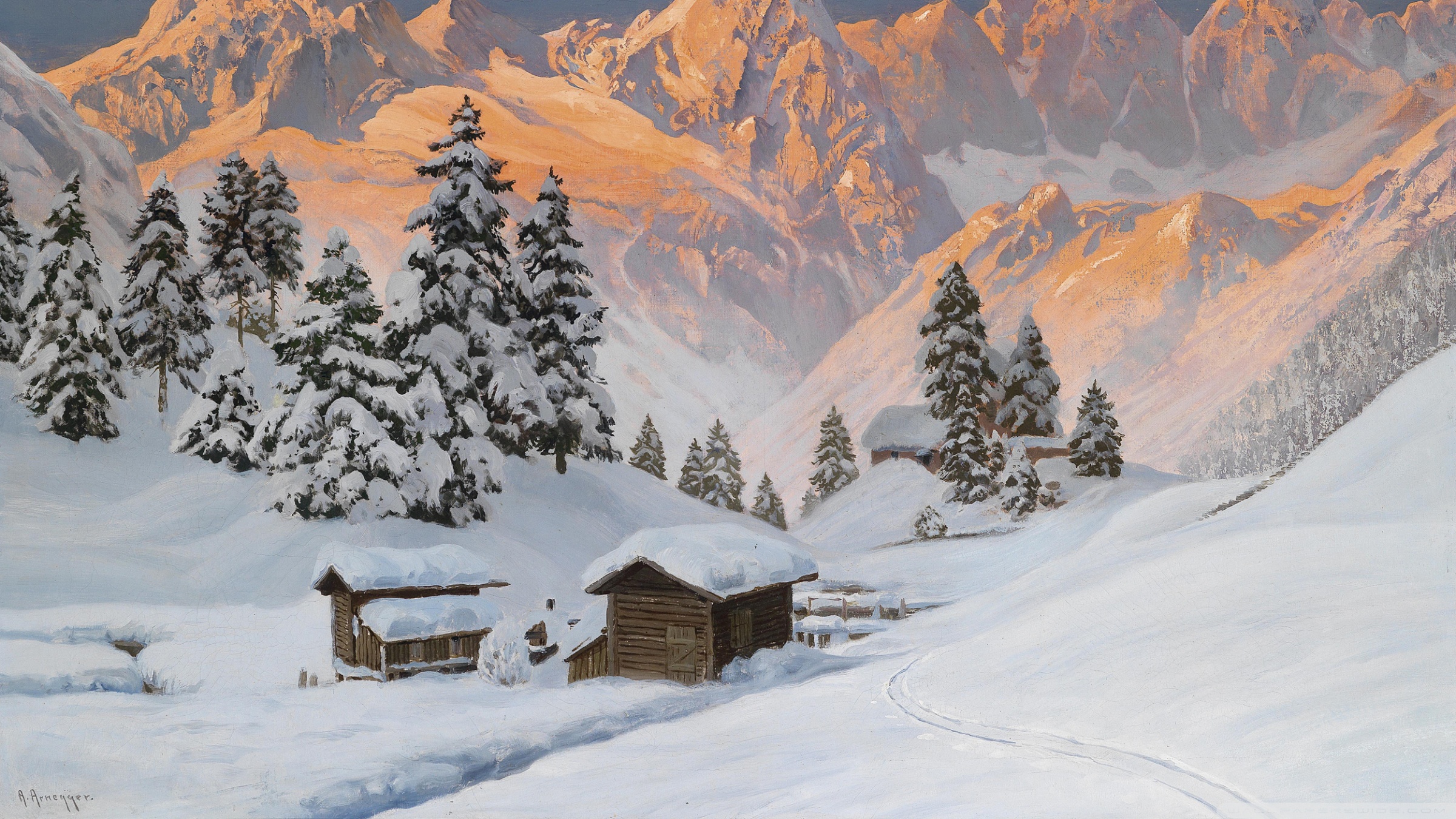 Завантажити шпалери безкоштовно Зима, Художній картинка на робочий стіл ПК