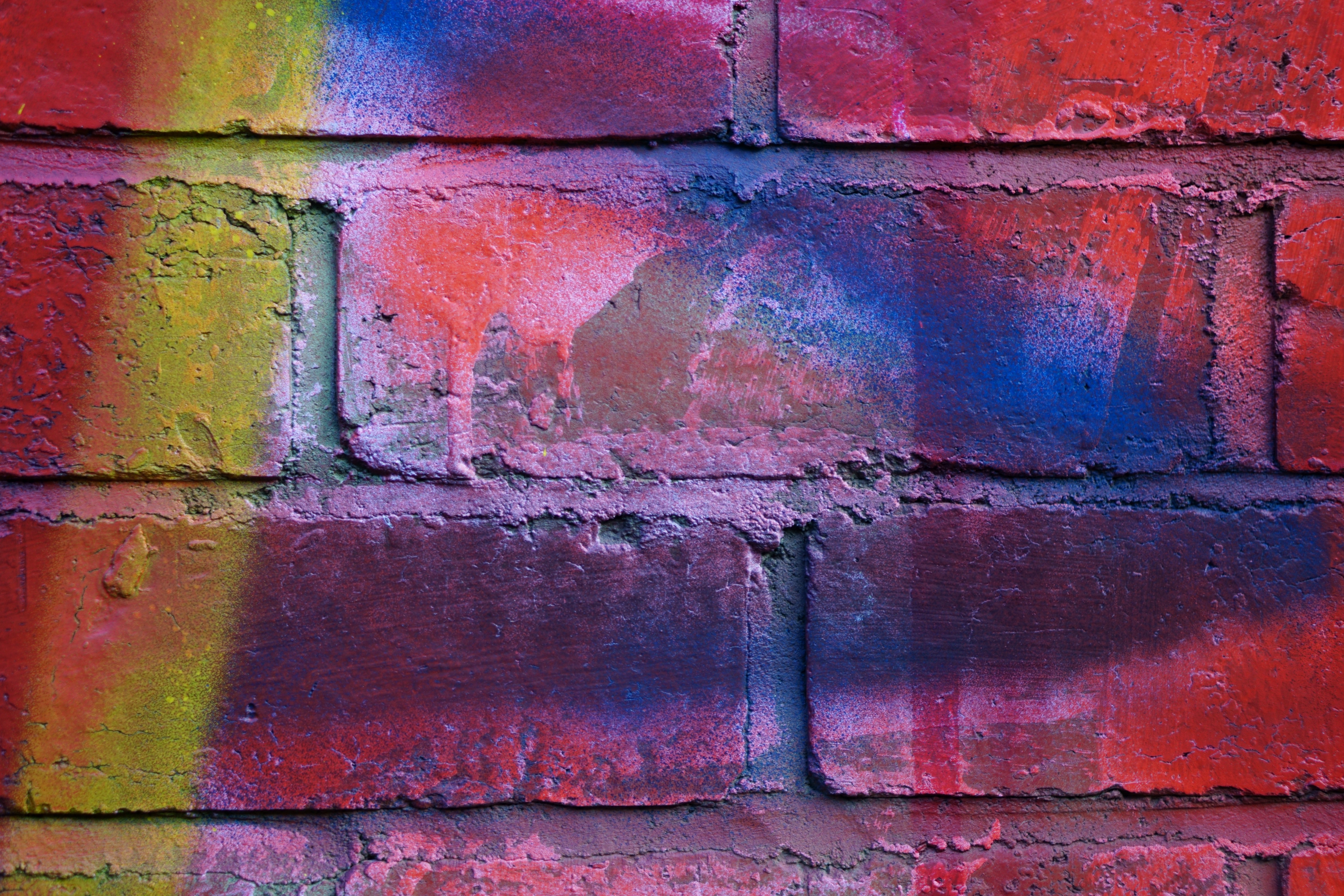 Téléchargez des papiers peints mobile Mur De Briques, Hétéroclite, Textures, Multicolore, Texture gratuitement.