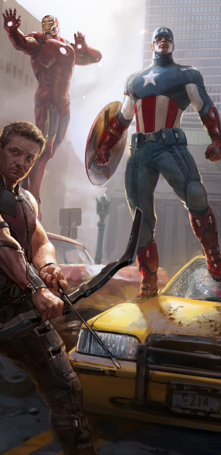 Download mobile wallpaper Iron Man, Captain America, Movie, Hawkeye, The Avengers for free.