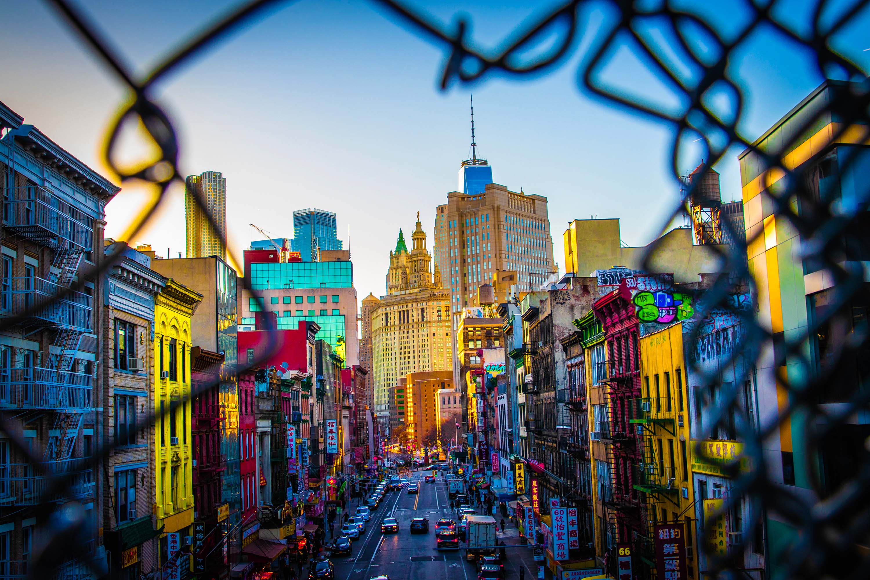 man made, new york, chinatown, city, colorful