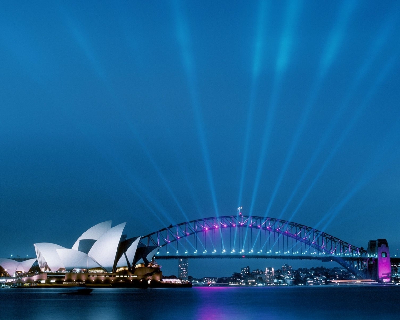Скачать картинку Сидней (Sydney), Небо, Пейзаж, Мосты в телефон бесплатно.