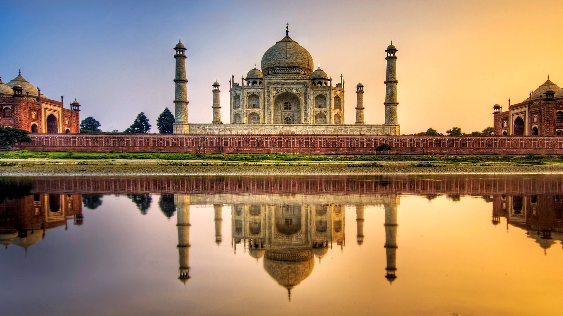 Téléchargez des papiers peints mobile Taj Mahal, Construction Humaine gratuitement.