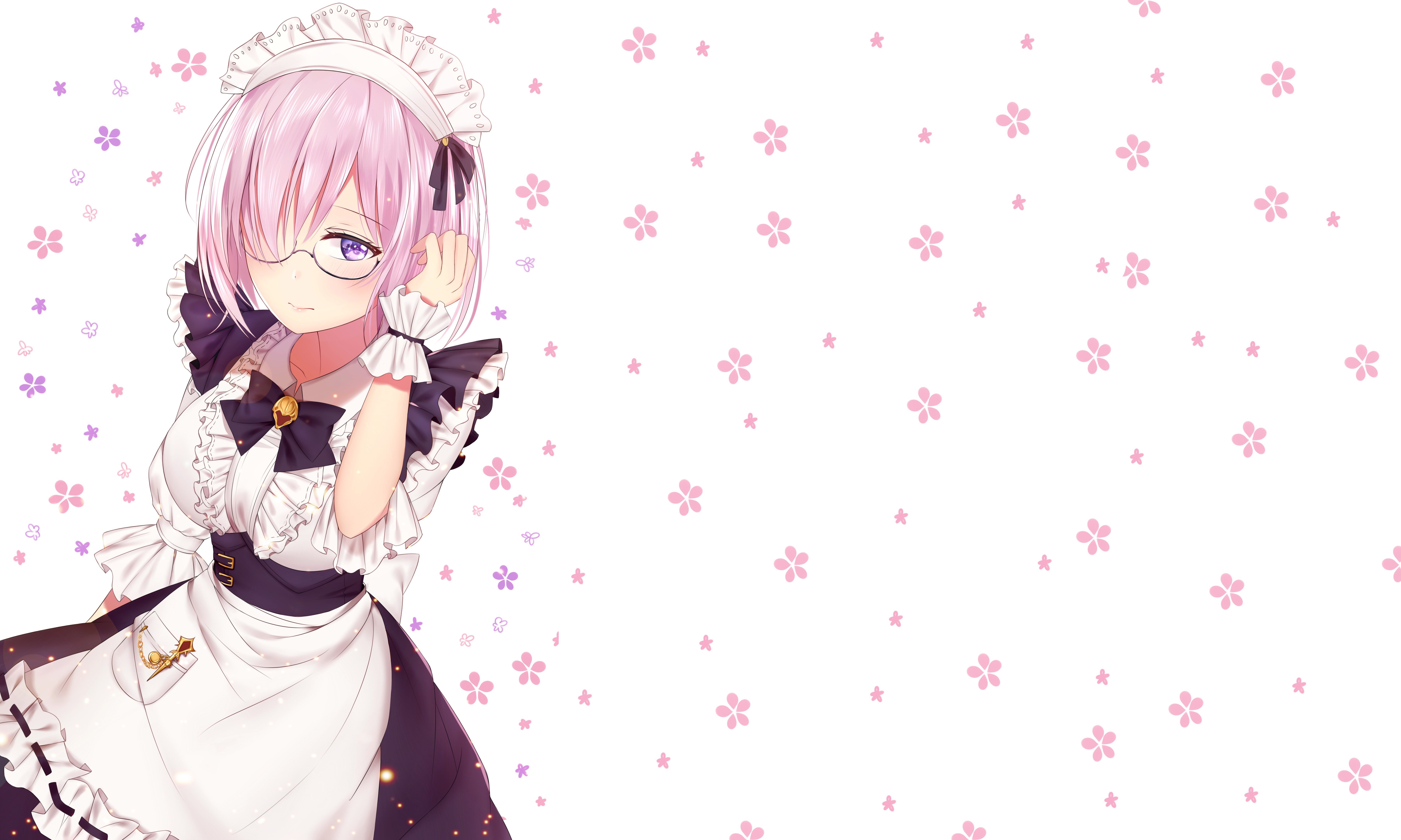 Handy-Wallpaper Animes, Dienstmädchen, Fate/grand Order, Mashu Kyrielight, Schicksalsserie kostenlos herunterladen.