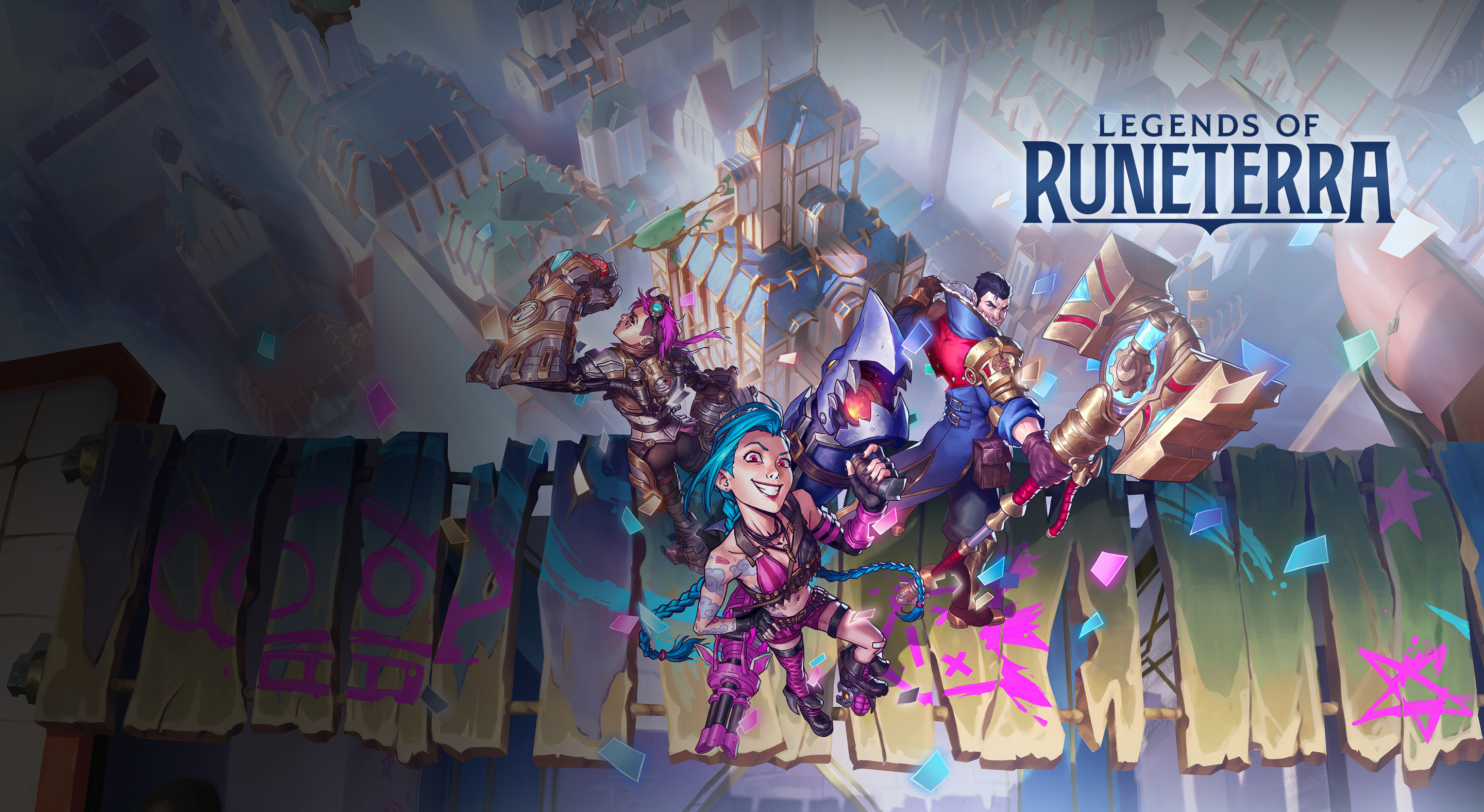 Free download wallpaper Video Game, Vi (League Of Legends), Jinx (League Of Legends), Legends Of Runeterra on your PC desktop