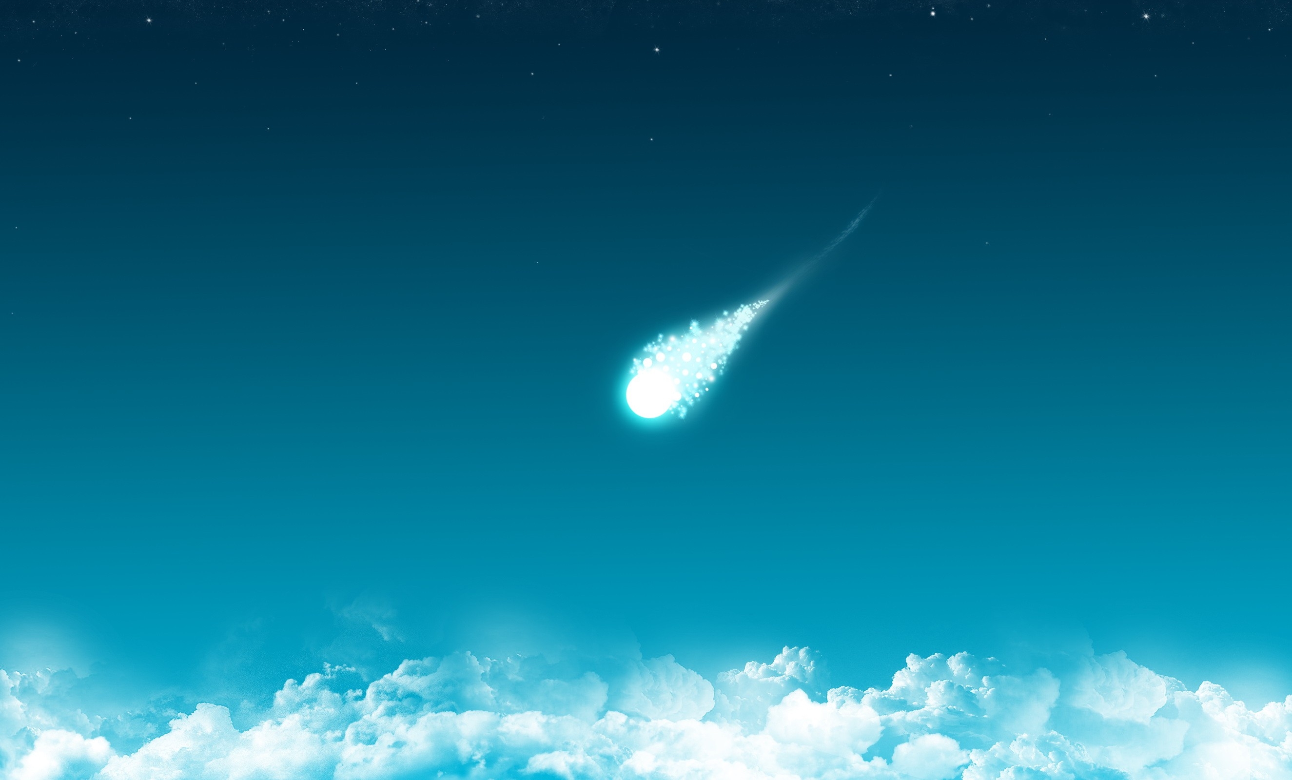 Скачать картинку Комета, Облака, Абстракция, Минимализм в телефон бесплатно.