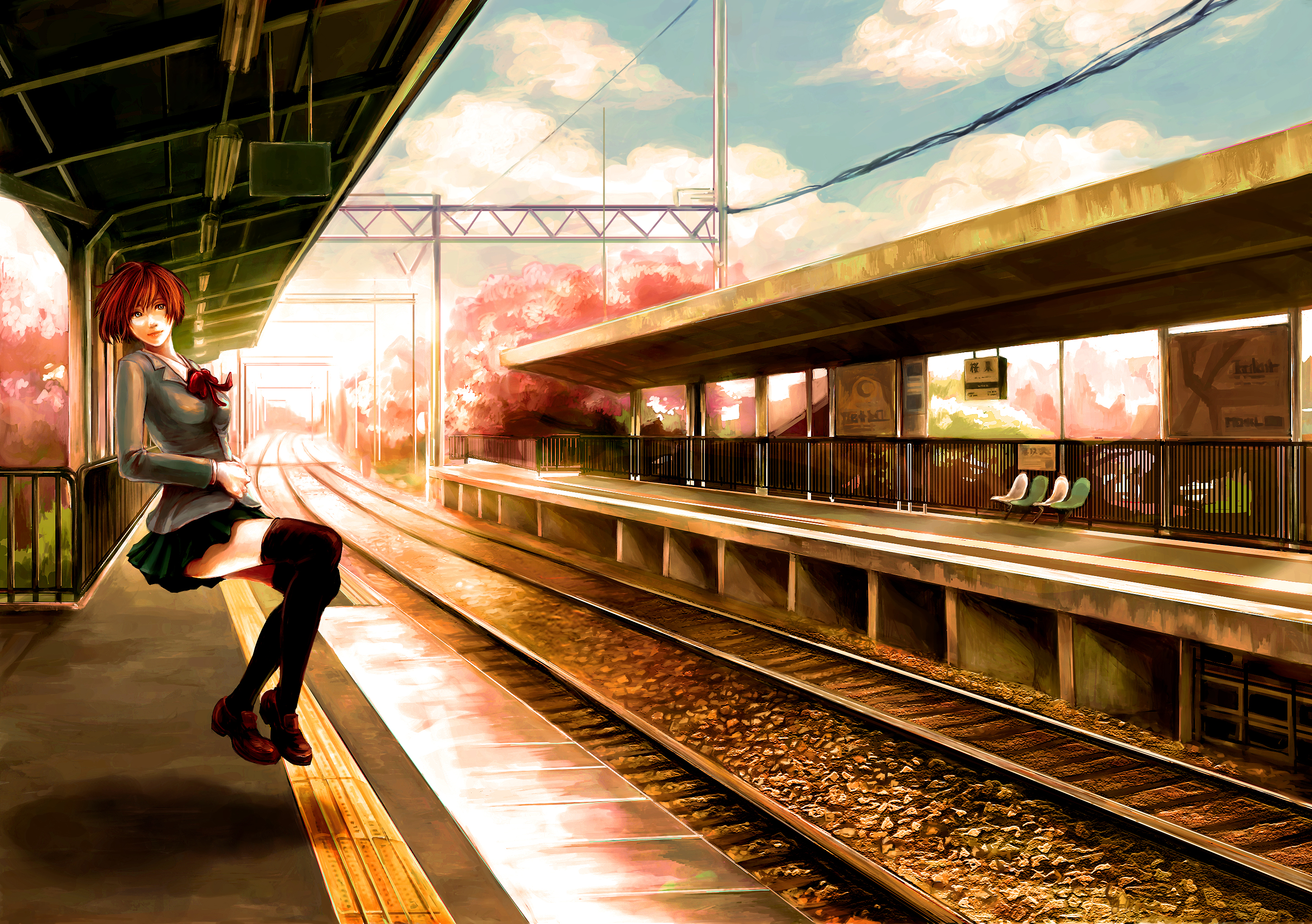 Baixar papel de parede para celular de Anime, Estação De Trem gratuito.