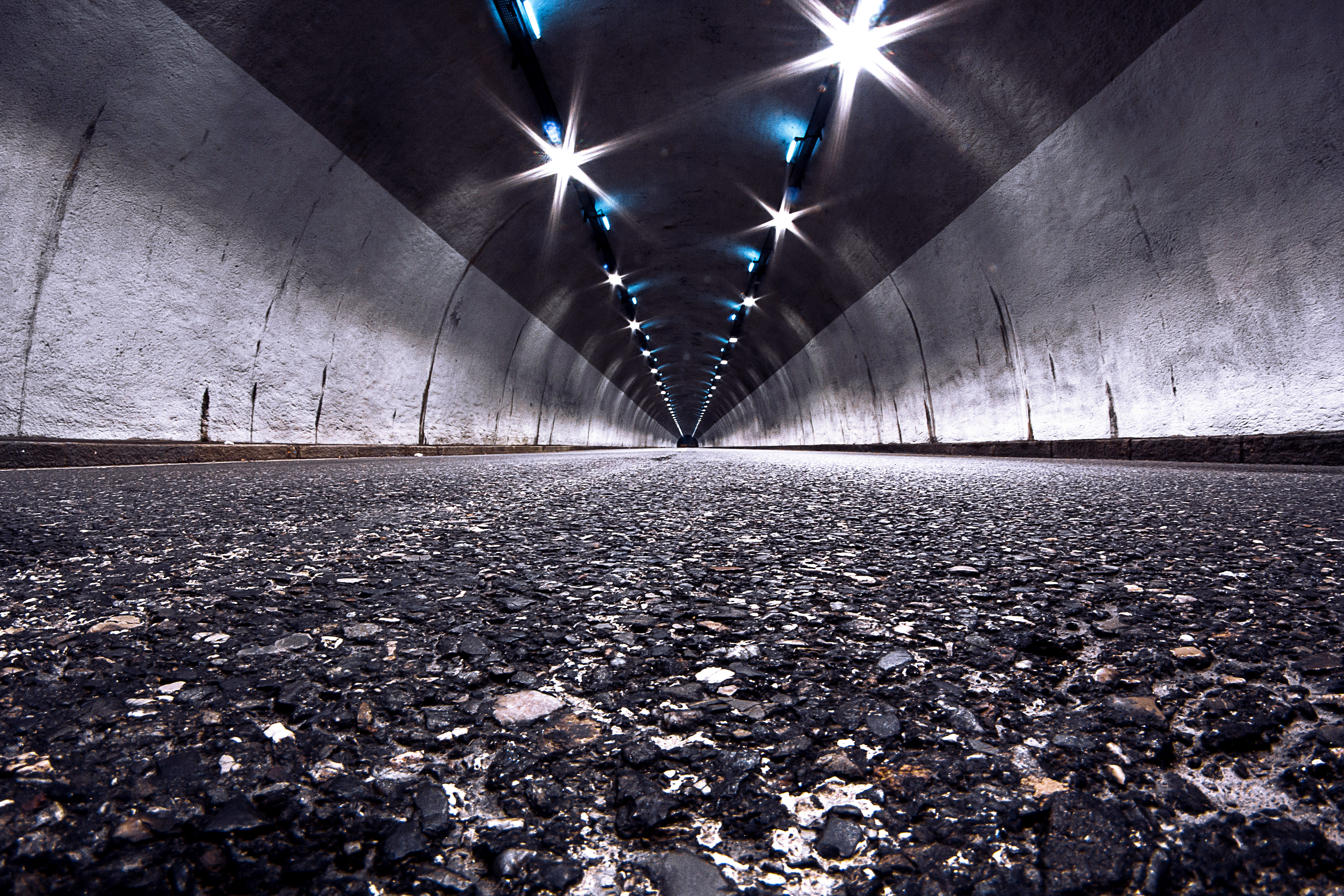 Free download wallpaper Cities, Tunnel, Road, Night on your PC desktop