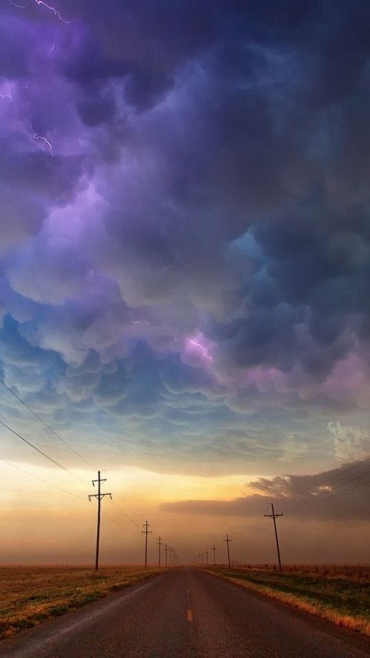 Download mobile wallpaper Nature, Sky, Road, Earth, Storm, Cloud for free.