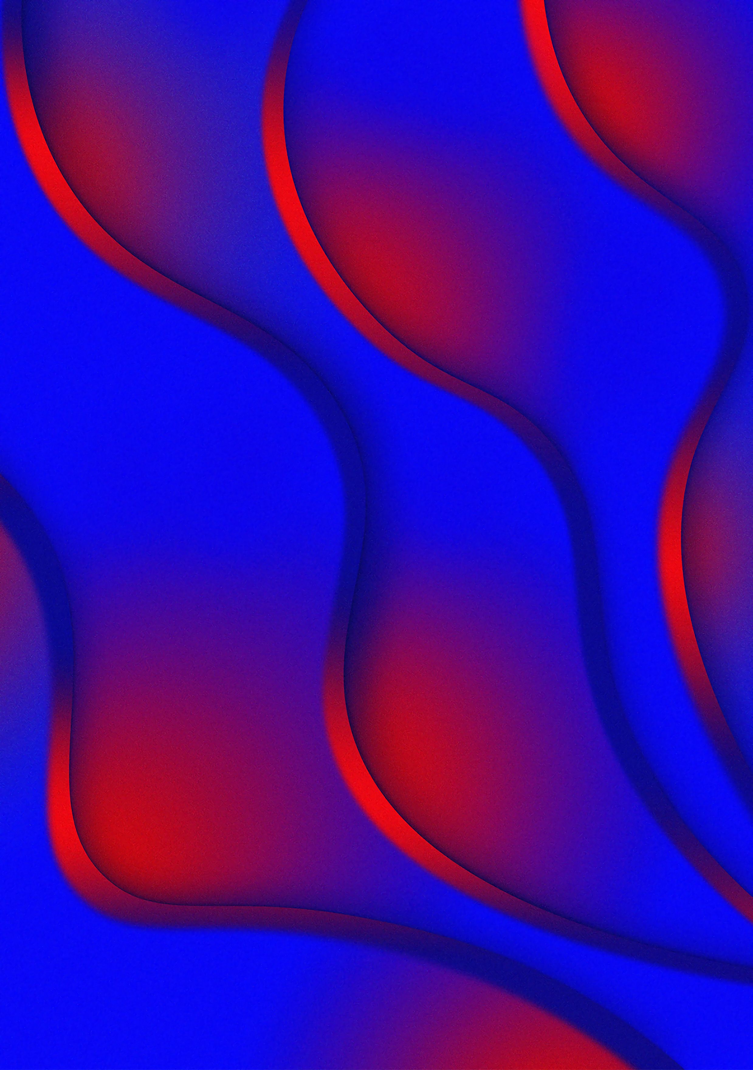 wavy, texture, blue, red, textures, layers, glow HD wallpaper