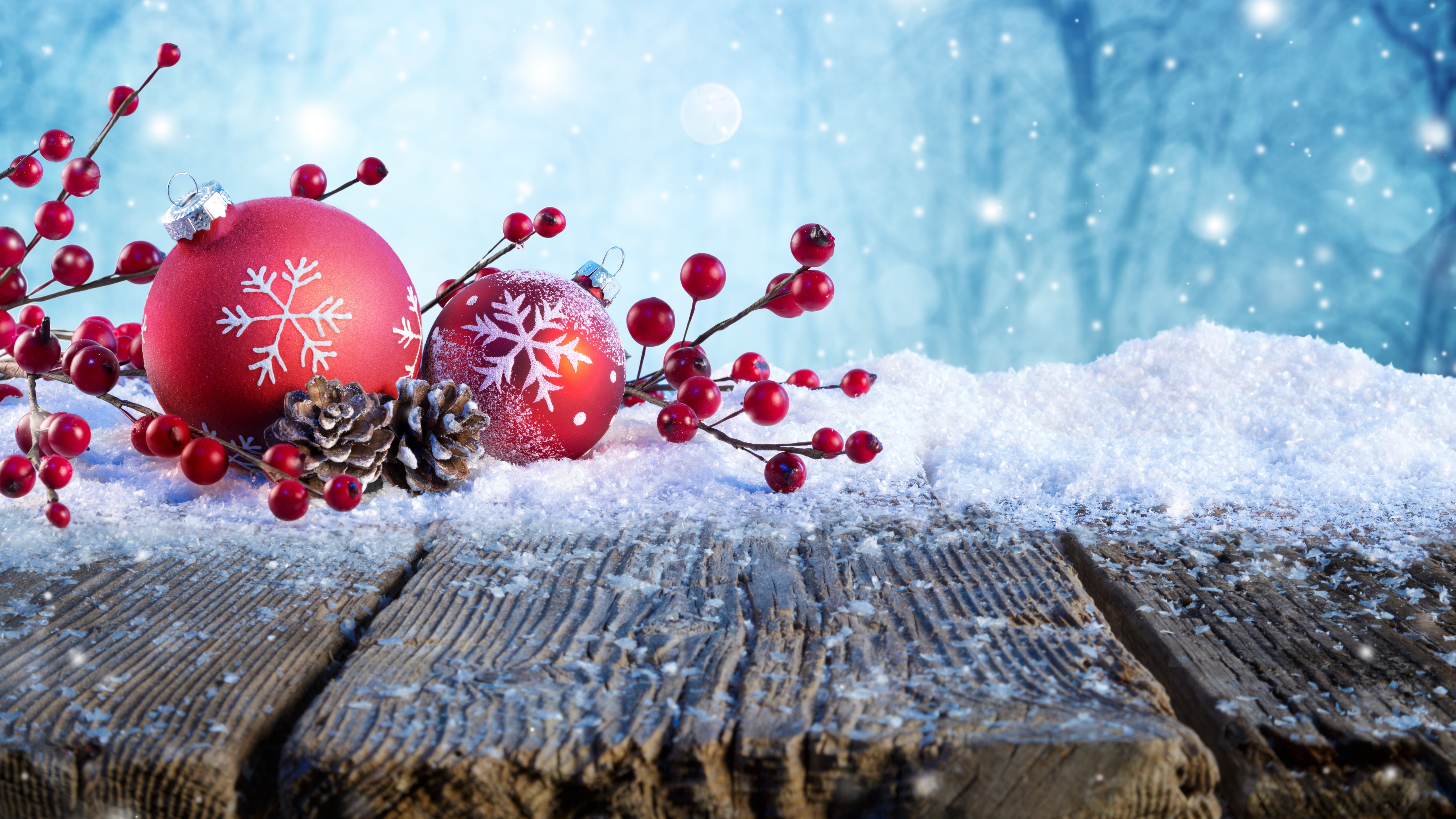 Download mobile wallpaper Snow, Christmas, Holiday, Christmas Ornaments, Bauble for free.