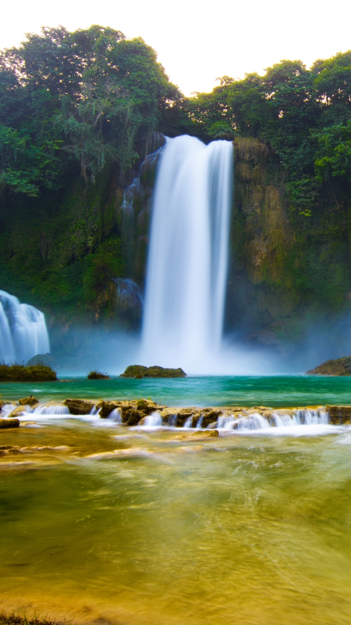 Descarga gratuita de fondo de pantalla para móvil de Naturaleza, Cascadas, Rio, Cascada, Río, Tierra/naturaleza.