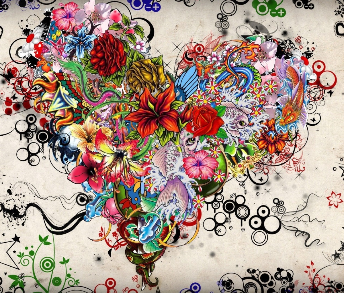 Laden Sie das Liebe, Valentinstag, Blume, Zeichnung, Bunt, Herz, Künstlerisch-Bild kostenlos auf Ihren PC-Desktop herunter