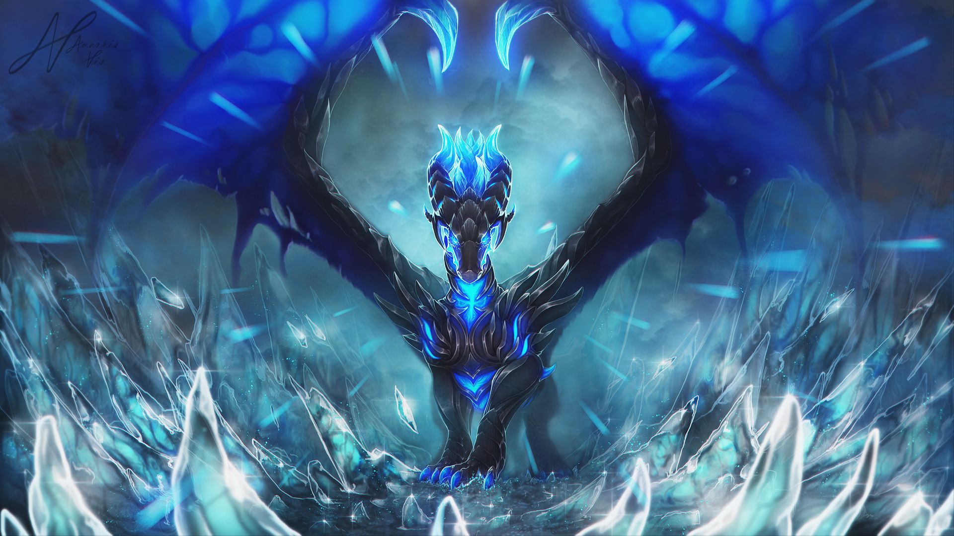 Download mobile wallpaper Fantasy, Ice, Dragon for free.