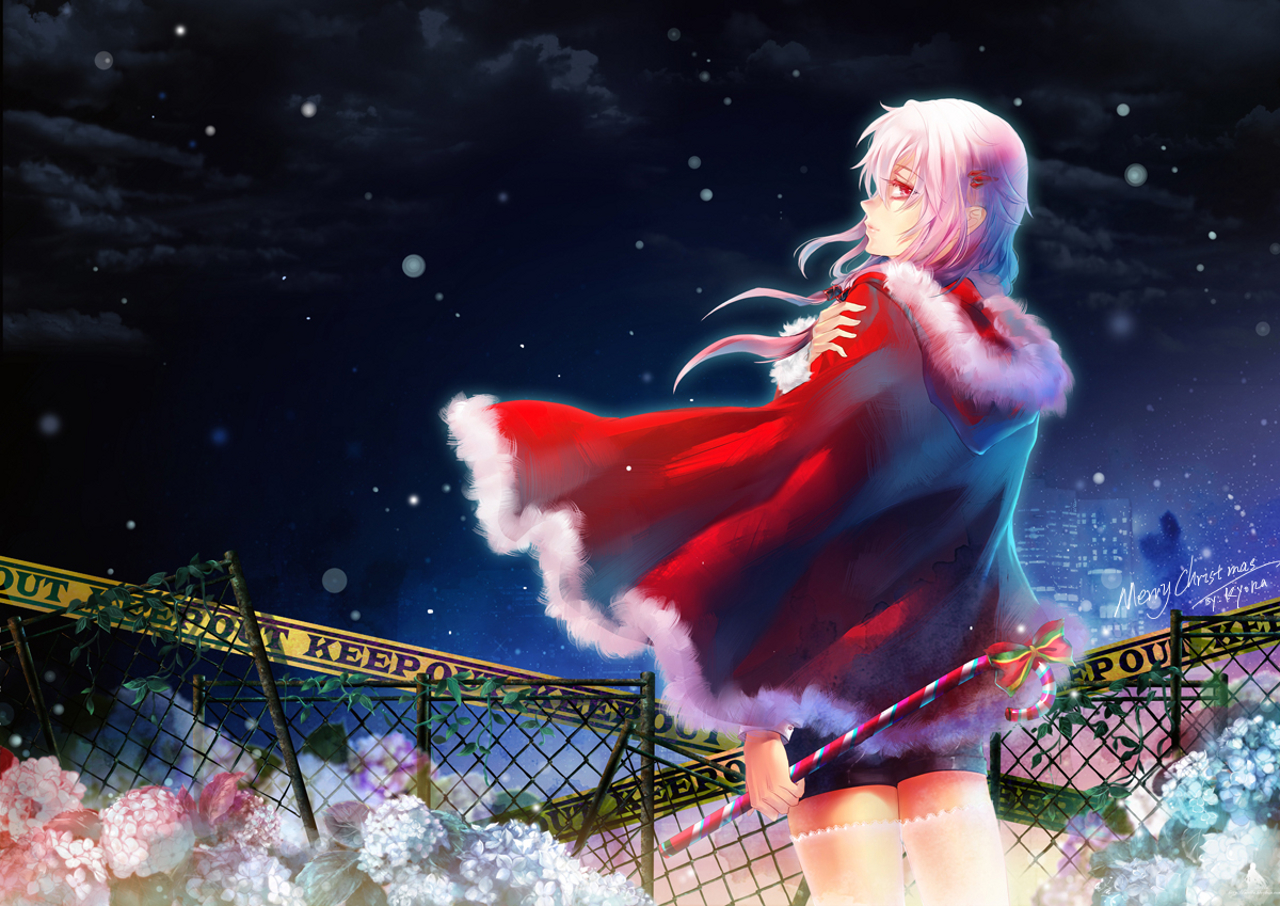 Free download wallpaper Anime, Winter, Snow, Christmas, Guilty Crown on your PC desktop