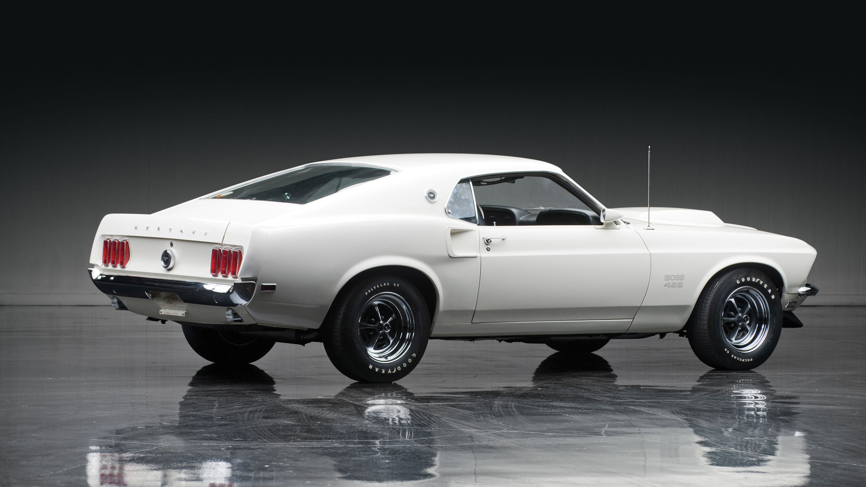 Download mobile wallpaper Ford, Car, Muscle Car, Fastback, Vehicles, White Car, Ford Mustang Boss 429 for free.