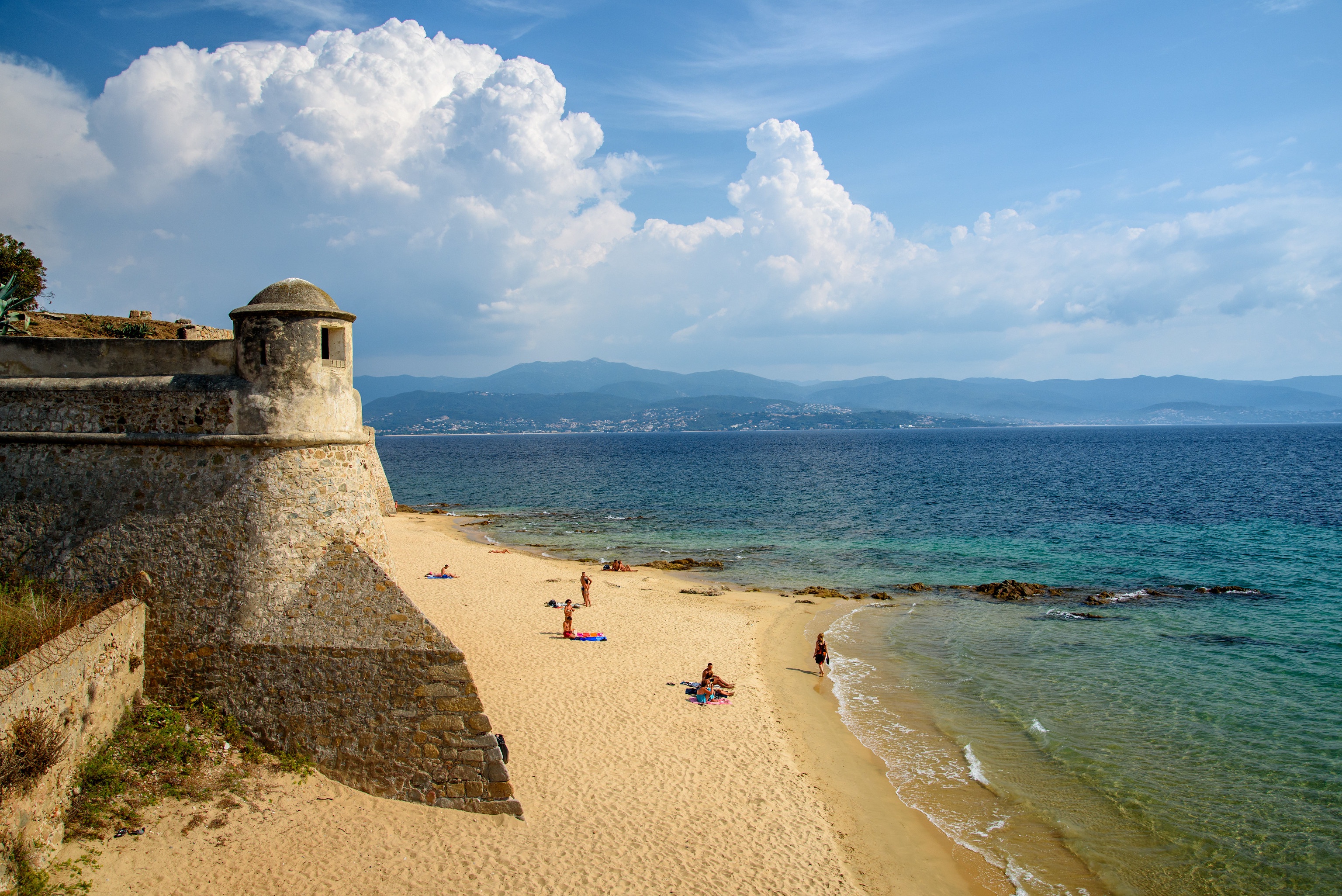 PCデスクトップに海, ビーチ, フランス, タワー, 写真撮影, コルシカ島画像を無料でダウンロード