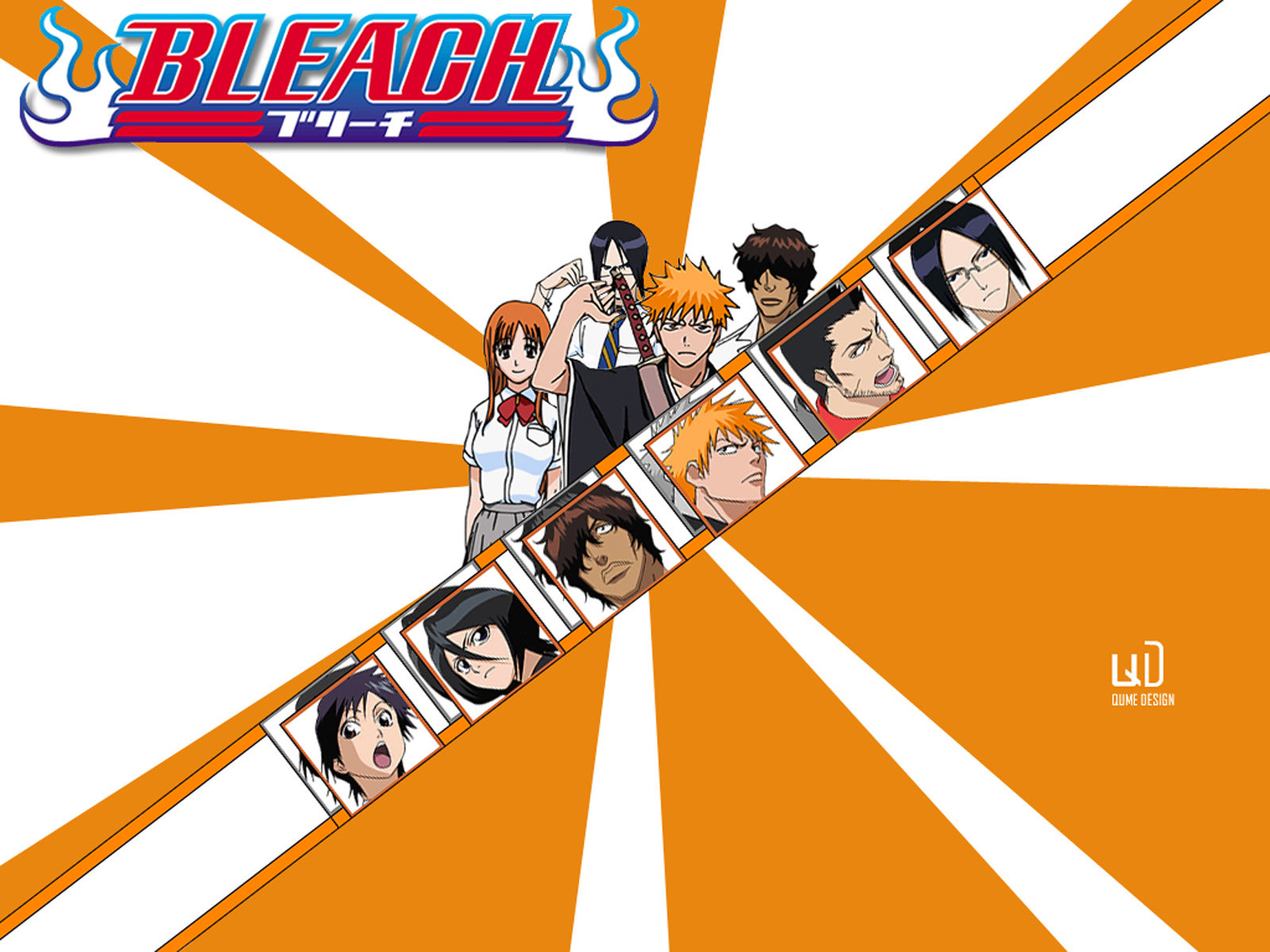 Laden Sie das Bleach, Animes, Ichigo Kurosaki, Orihime Inoue, Uryu Ishida, Yasutora Sado-Bild kostenlos auf Ihren PC-Desktop herunter