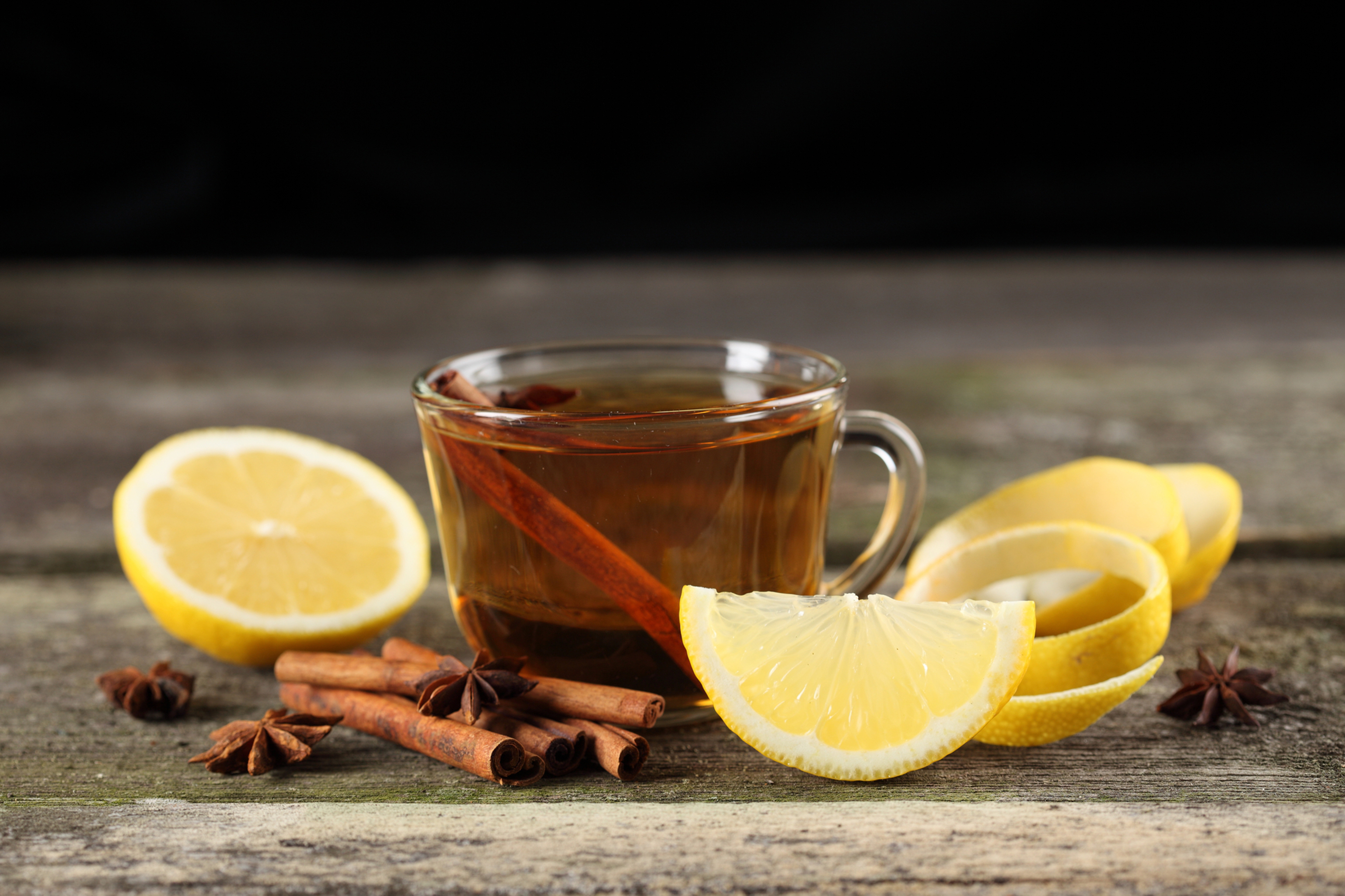 Download mobile wallpaper Cinnamon, Food, Cup, Lemon, Tea for free.