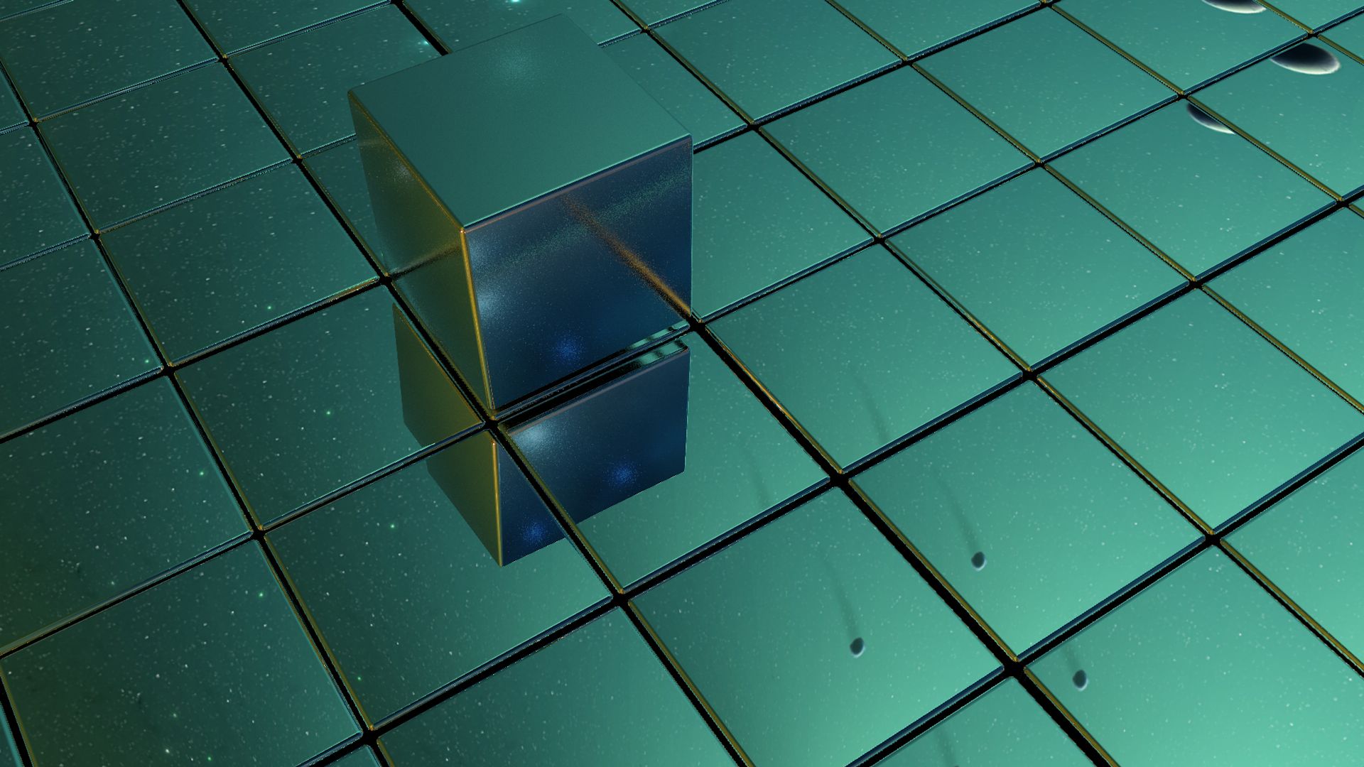 Download mobile wallpaper Reflection, 3D, Artistic, Cube, Cgi for free.