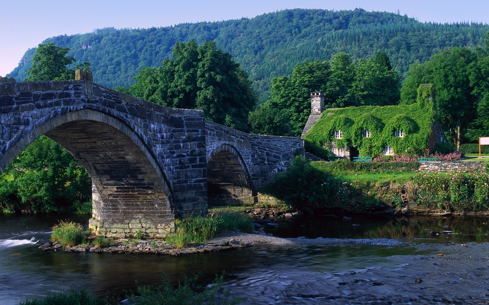 Download mobile wallpaper Rivers, Bridges, Landscape for free.
