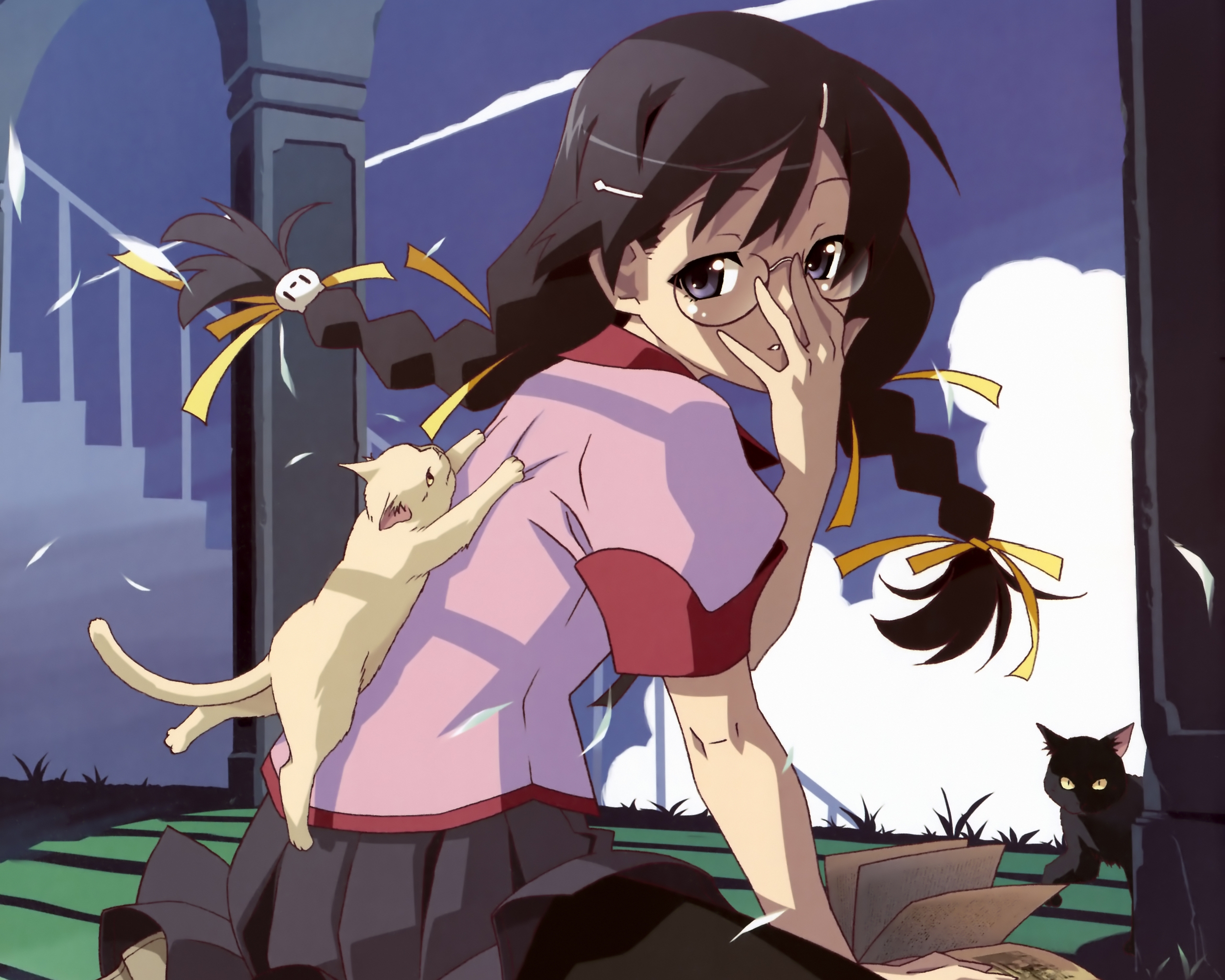 Baixar papel de parede para celular de Anime, Monogatari (Série), Tsubasa Hanekawa gratuito.