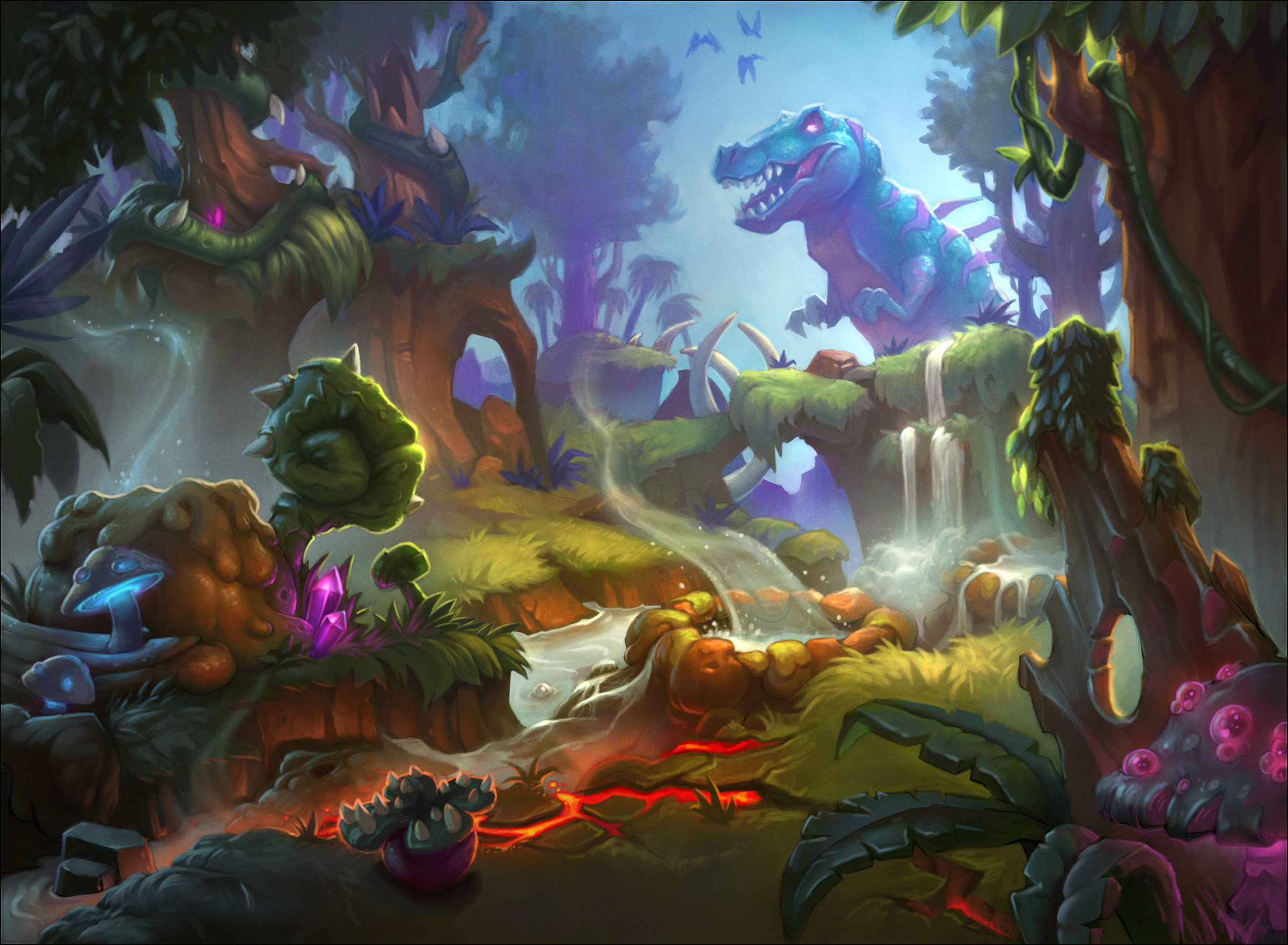 Baixar papel de parede para celular de Warcraft, Dinossauro, Videogame, Hearthstone: Heroes Of Warcraft gratuito.