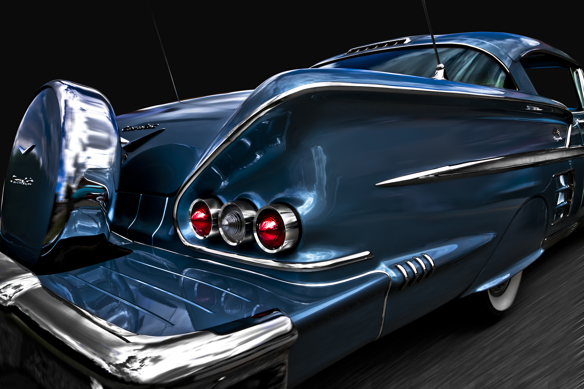 chevrolet, cars, retro, bumper, impala, 1958, classic