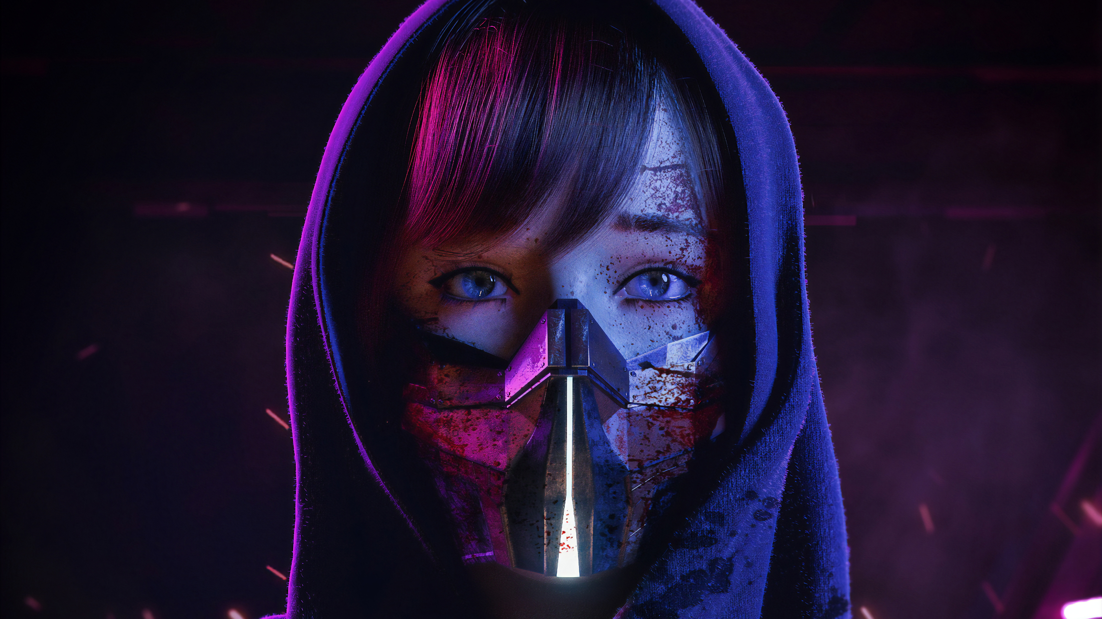 Download mobile wallpaper Mask, Sci Fi, Women for free.
