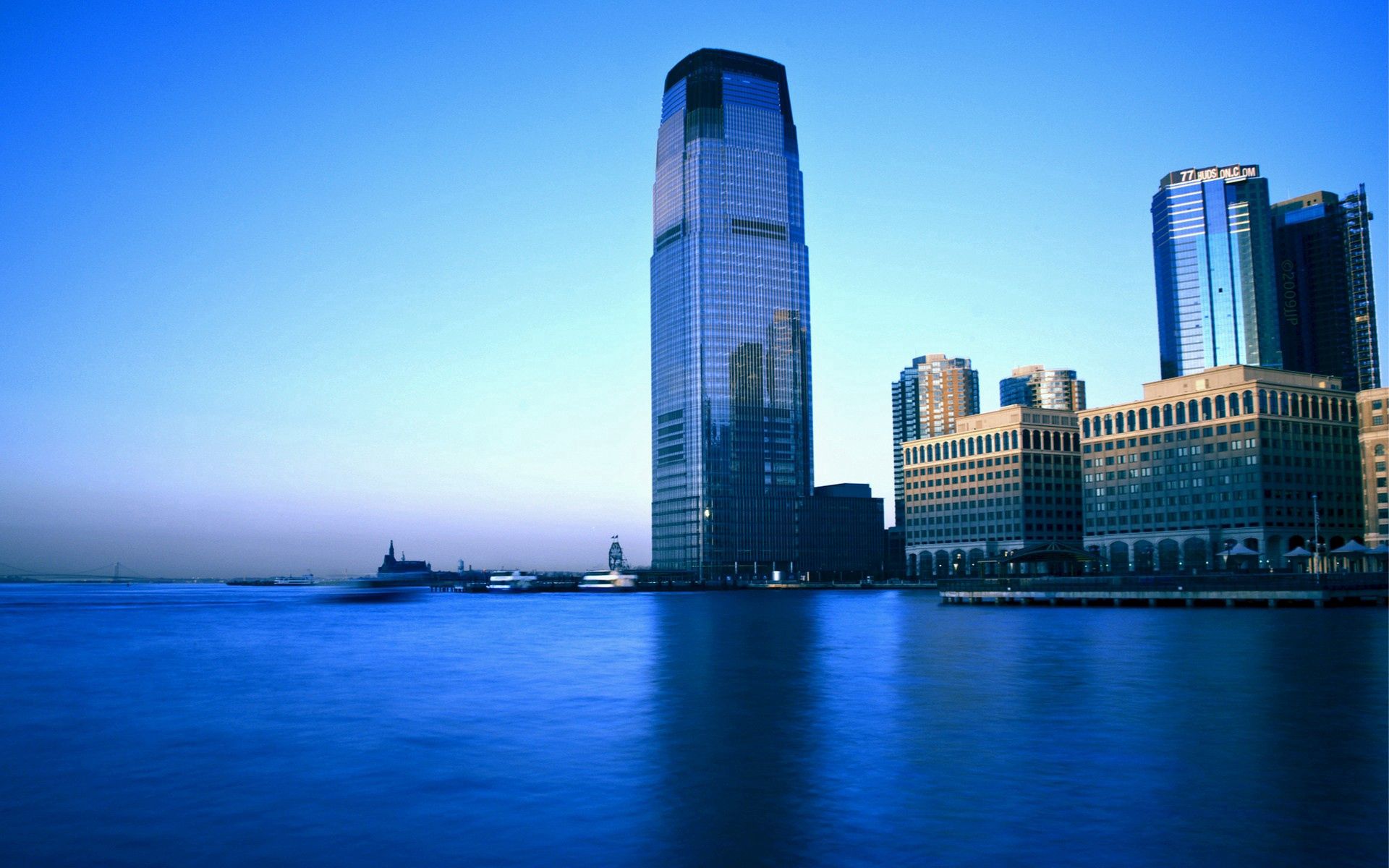 63314壁紙のダウンロード都市, 川, 建物, 高層ビル, 高 層 ビル, ジャージーシティ, ニュージャージー-スクリーンセーバーと写真を無料で