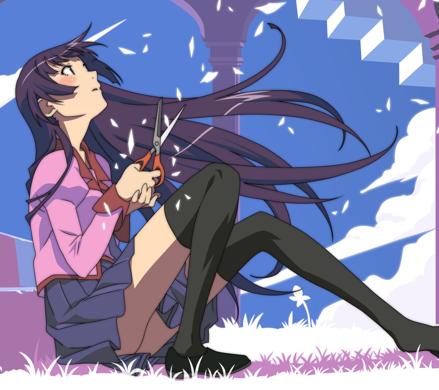 Download mobile wallpaper Anime, Monogatari (Series), Hitagi Senjōgahara for free.