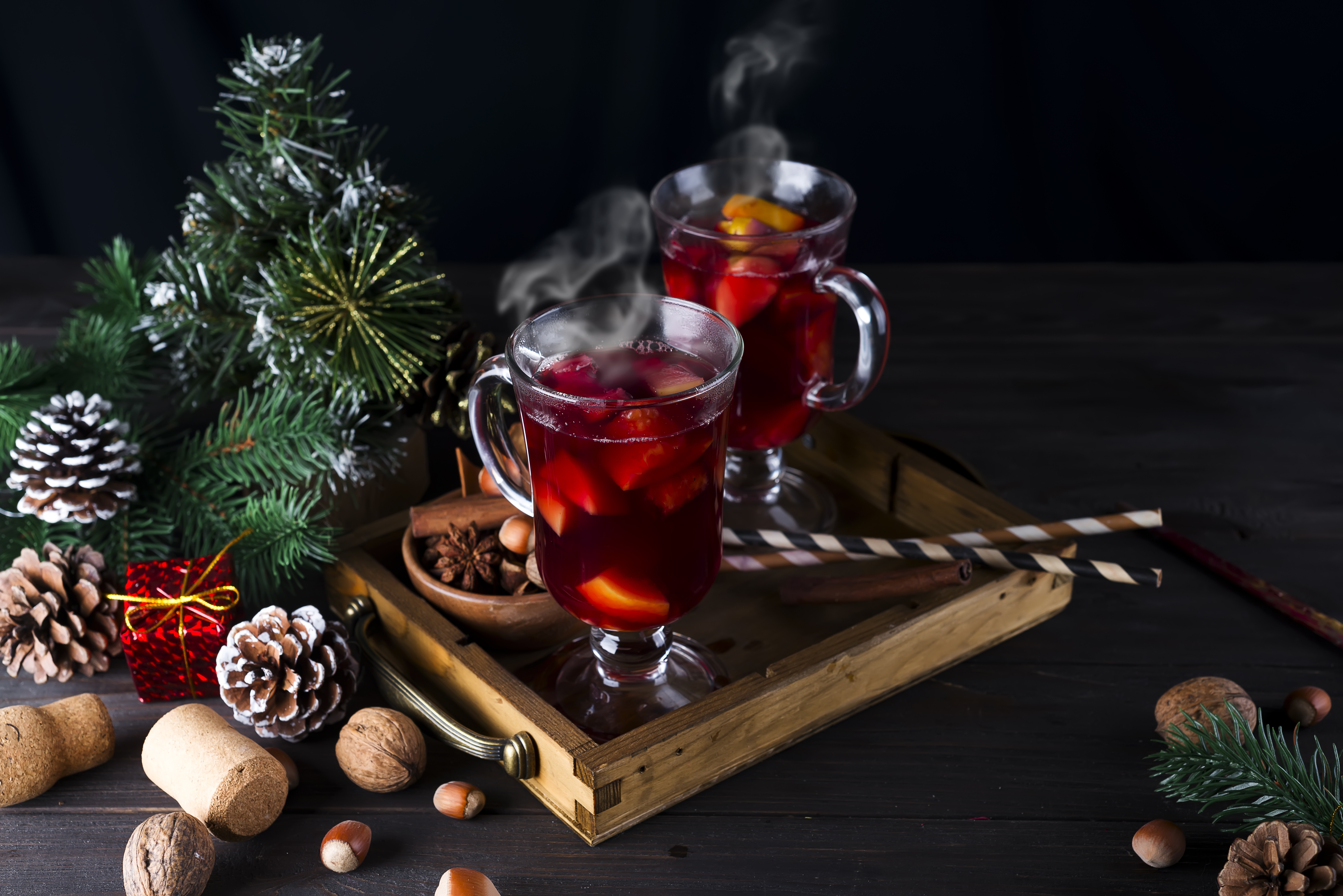 Download mobile wallpaper Food, Still Life, Christmas, Drink, Tea for free.