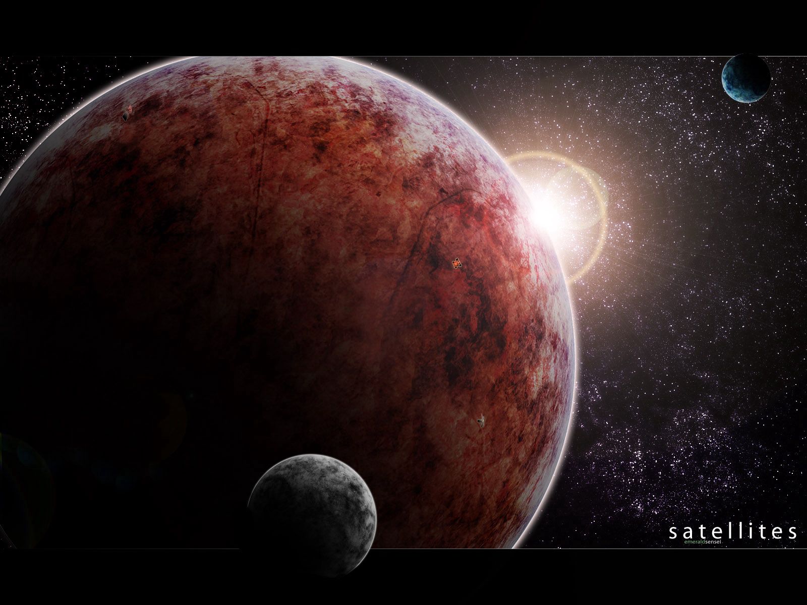 51331 Hintergrundbild herunterladen planets, universum, sterne, mars, satelliten - Bildschirmschoner und Bilder kostenlos