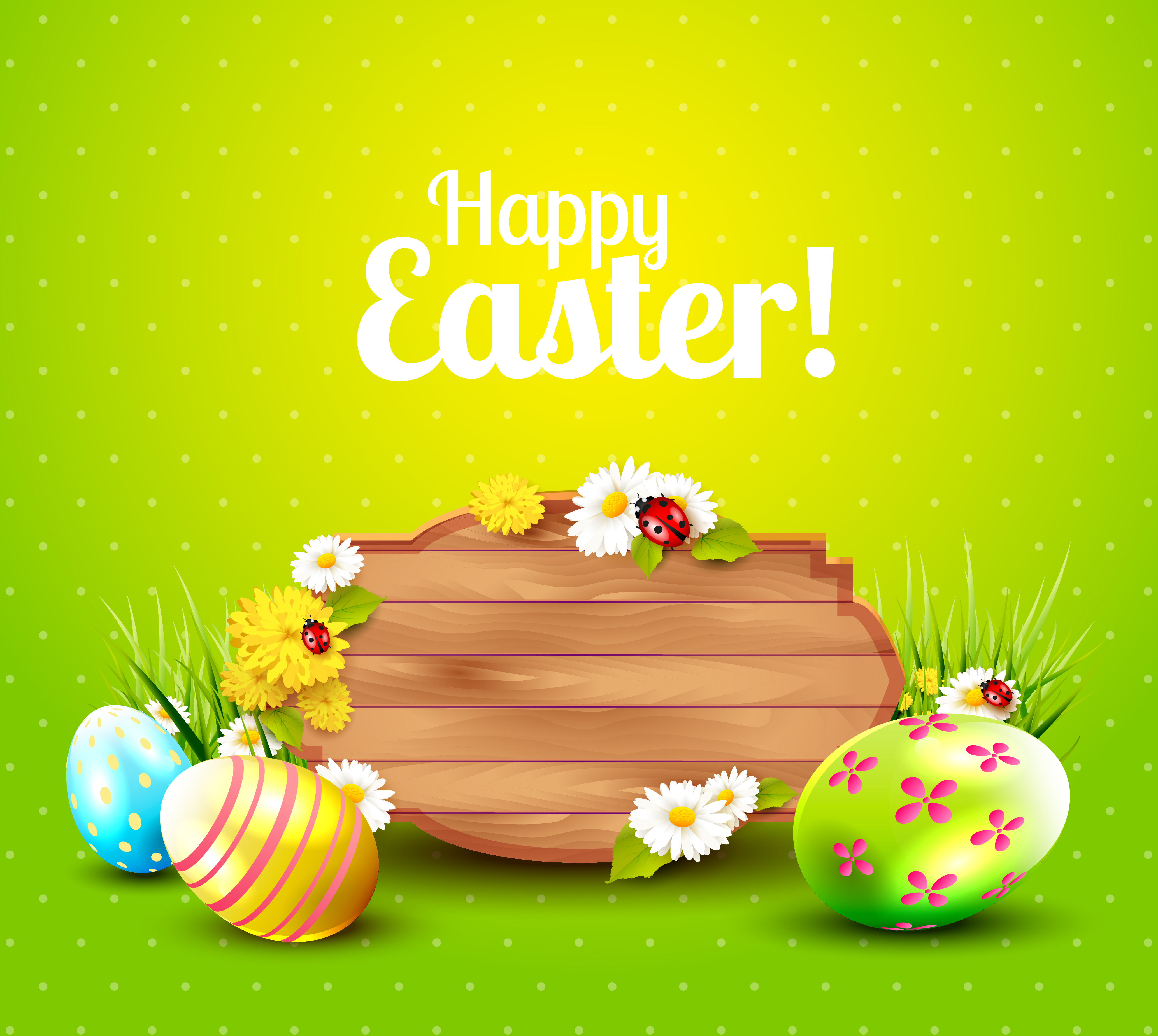 Free download wallpaper Easter, Holiday, Ladybug, Easter Egg, Happy Easter on your PC desktop