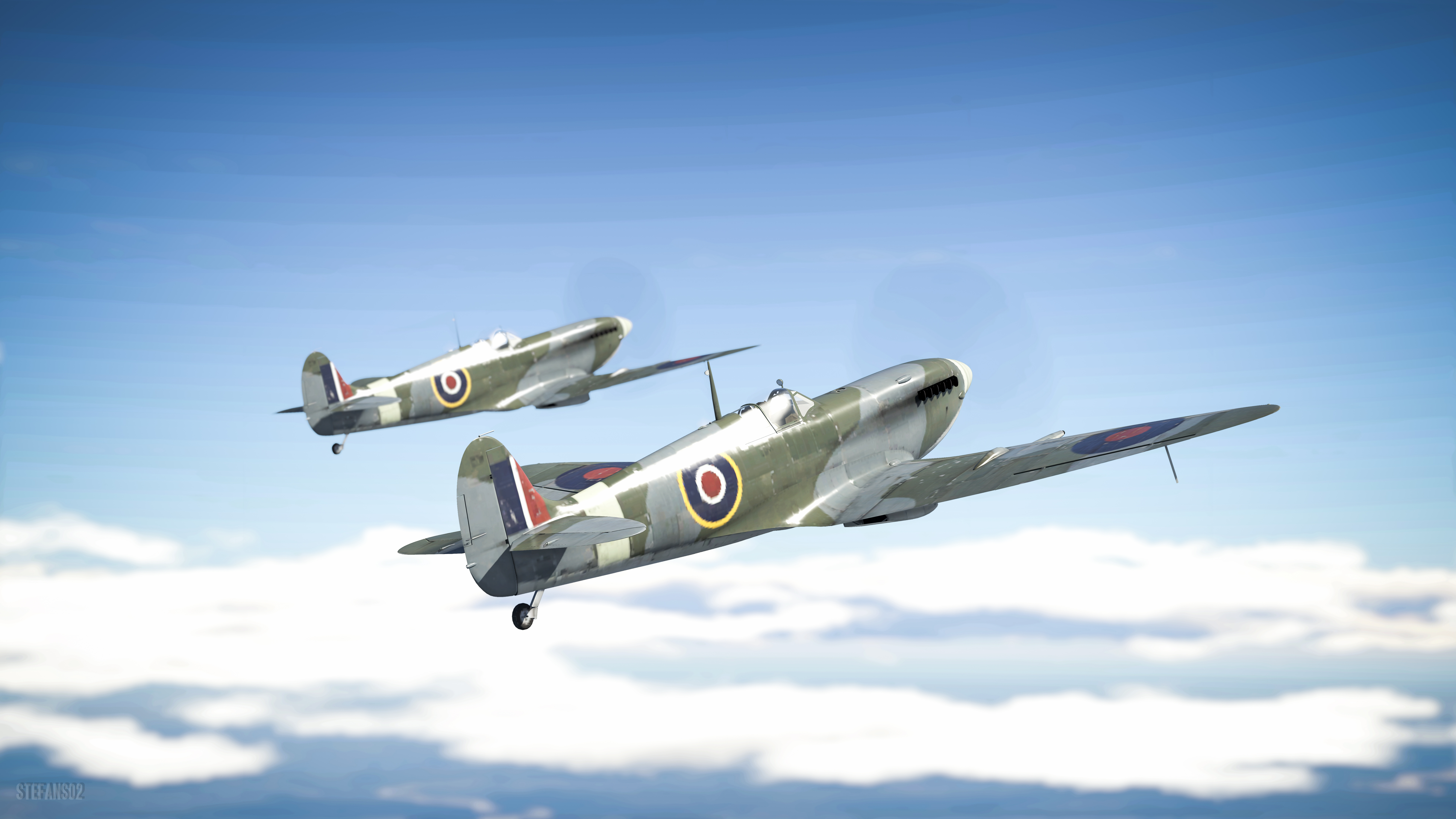 Handy-Wallpaper Flugzeug, Computerspiele, Zweiter Weltkrieg, Supermarine Spitfire, War Thunder kostenlos herunterladen.