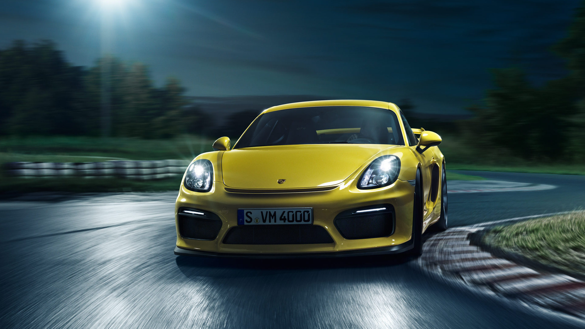 Скачати мобільні шпалери Porsche Cayman Gt4, Porsche Cayman, Порш, Жовтий Автомобіль, Транспортні Засоби, Автомобіль безкоштовно.
