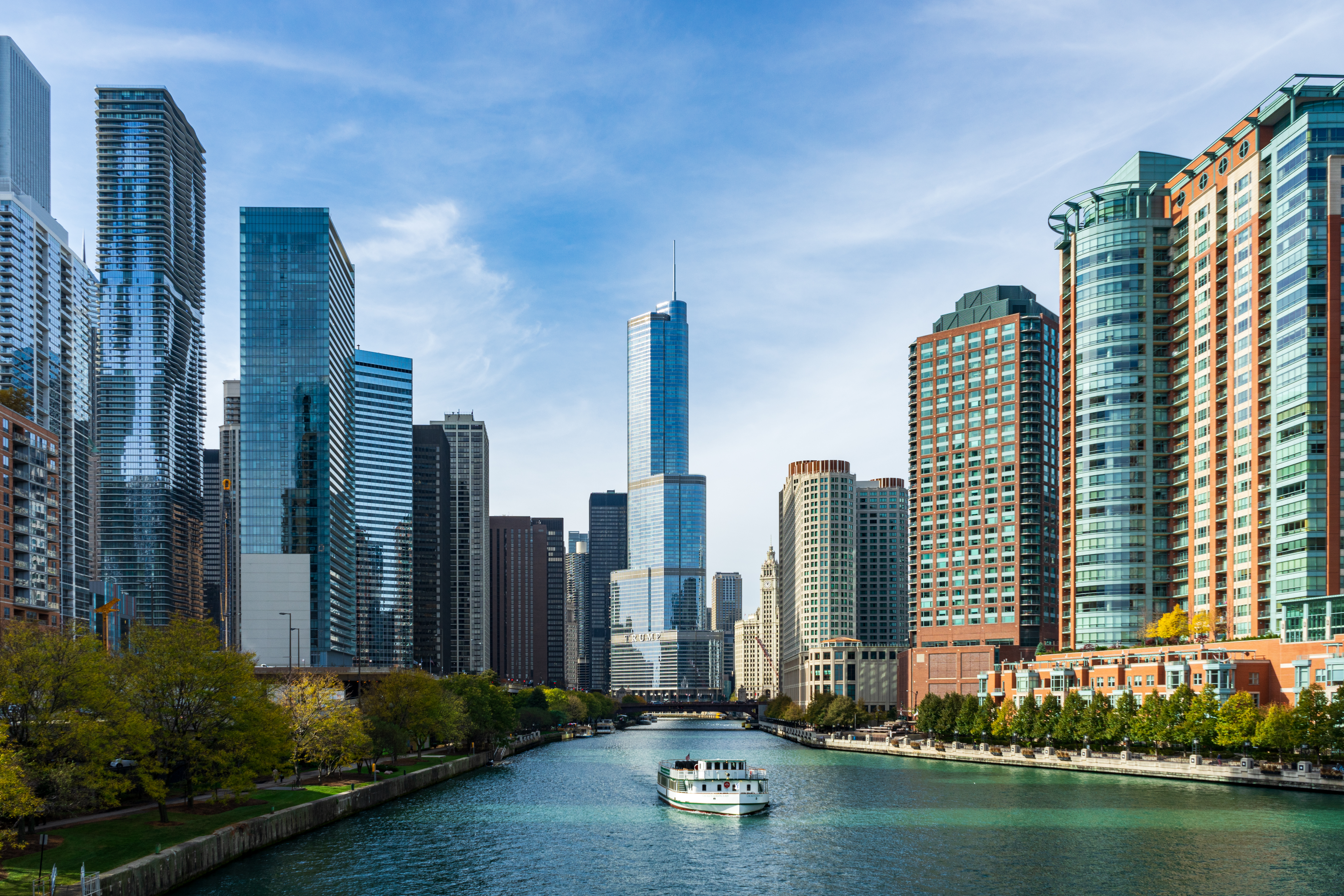 chicago, city, building, cities, rivers, usa, united states Full HD
