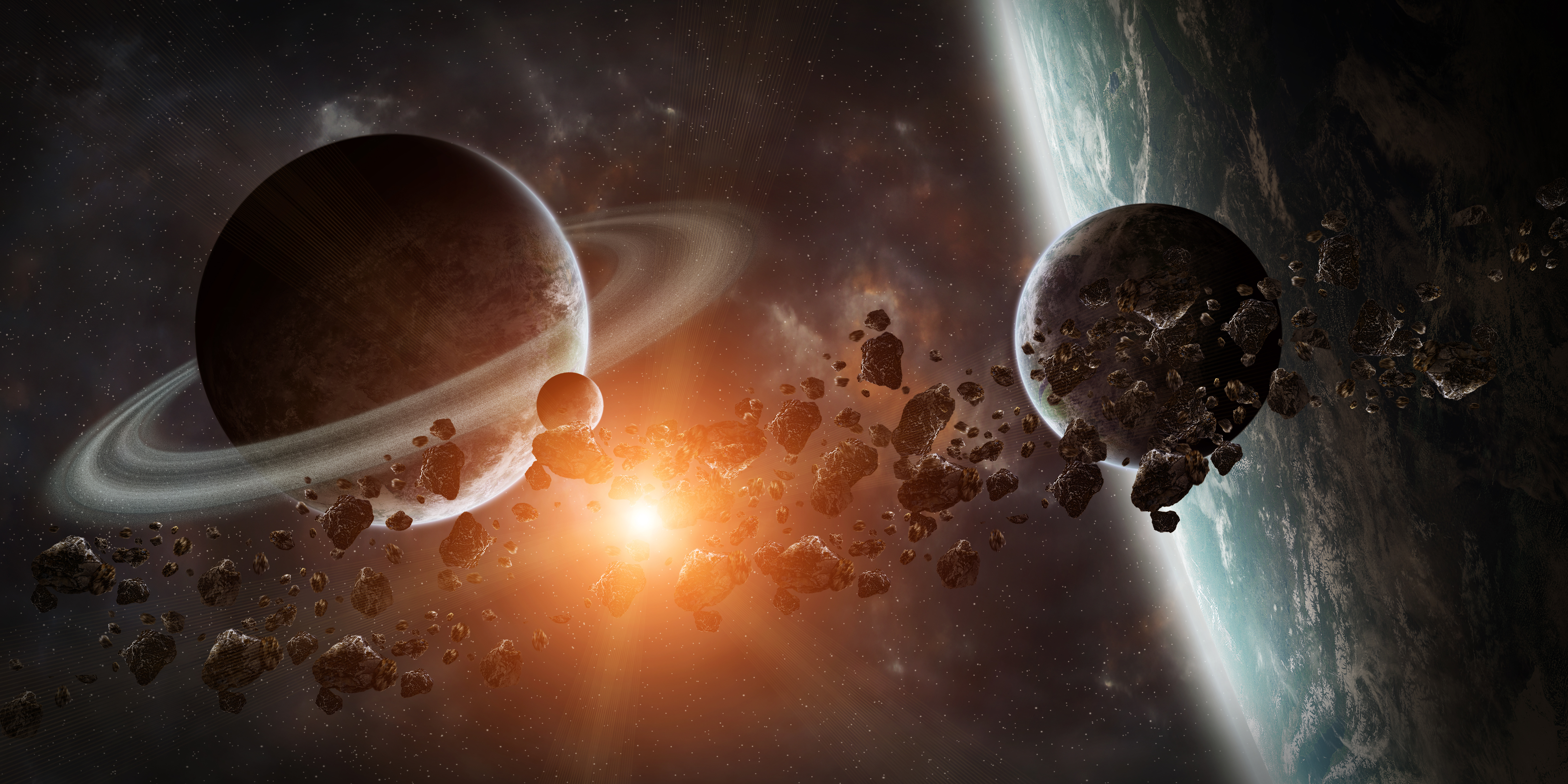 798368 скачать обои научная фантастика, планеты, астероид, юпитер - заставки и картинки бесплатно