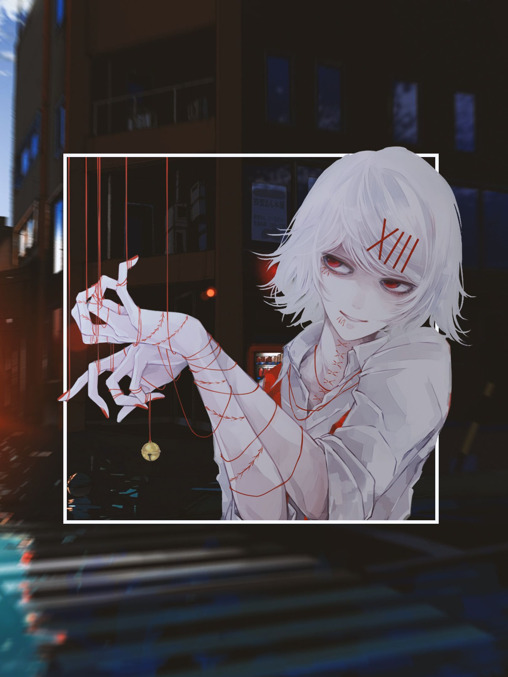 Download mobile wallpaper Anime, White Hair, Tokyo Ghoul, Juuzou Suzuya, Picture In Picture for free.