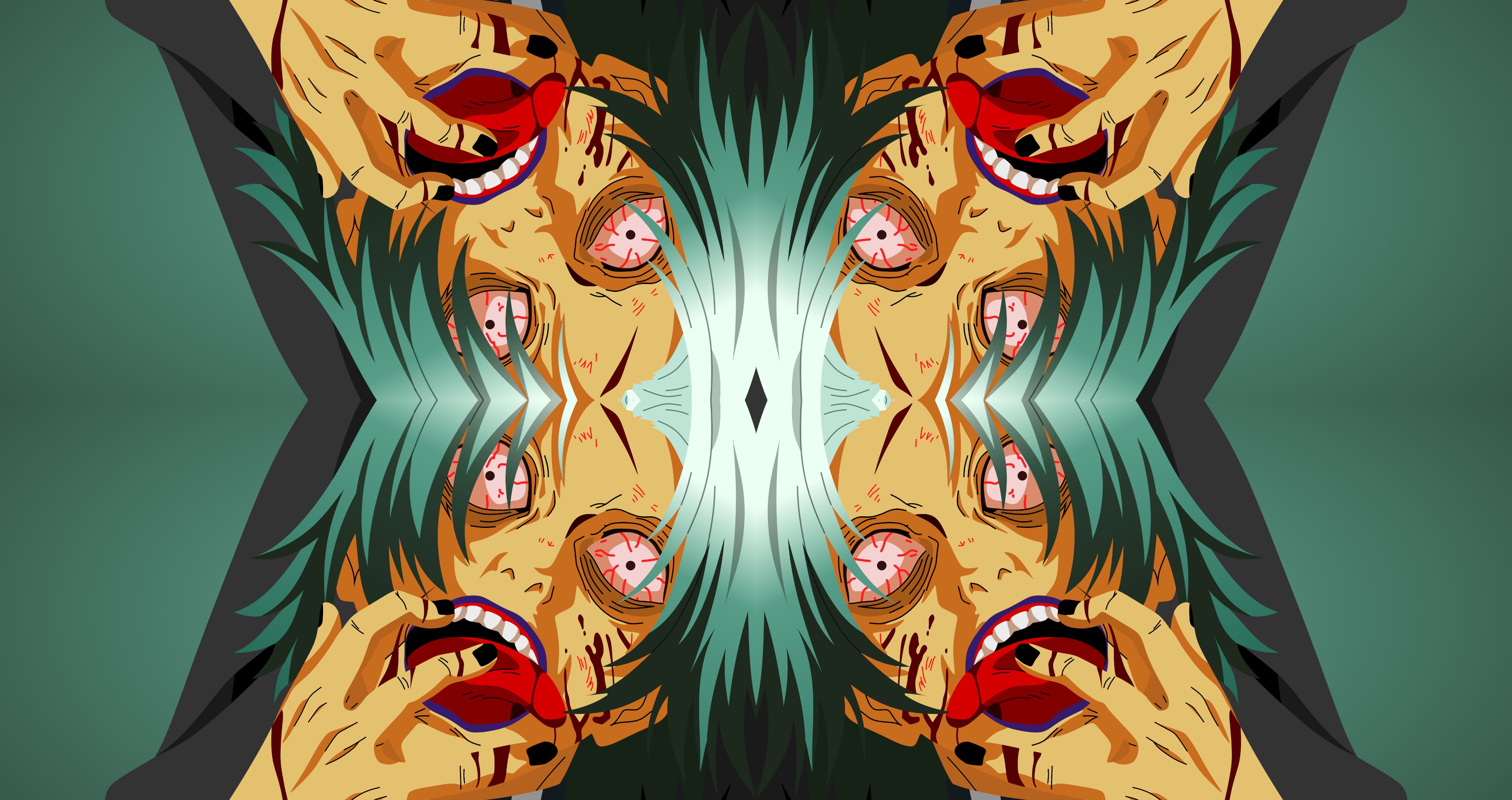 Download mobile wallpaper Anime, Kaleidoscope, Minimalist, Scary, Tokyo Ghoul:re, Tokyo Ghoul, Seidou Takizawa for free.