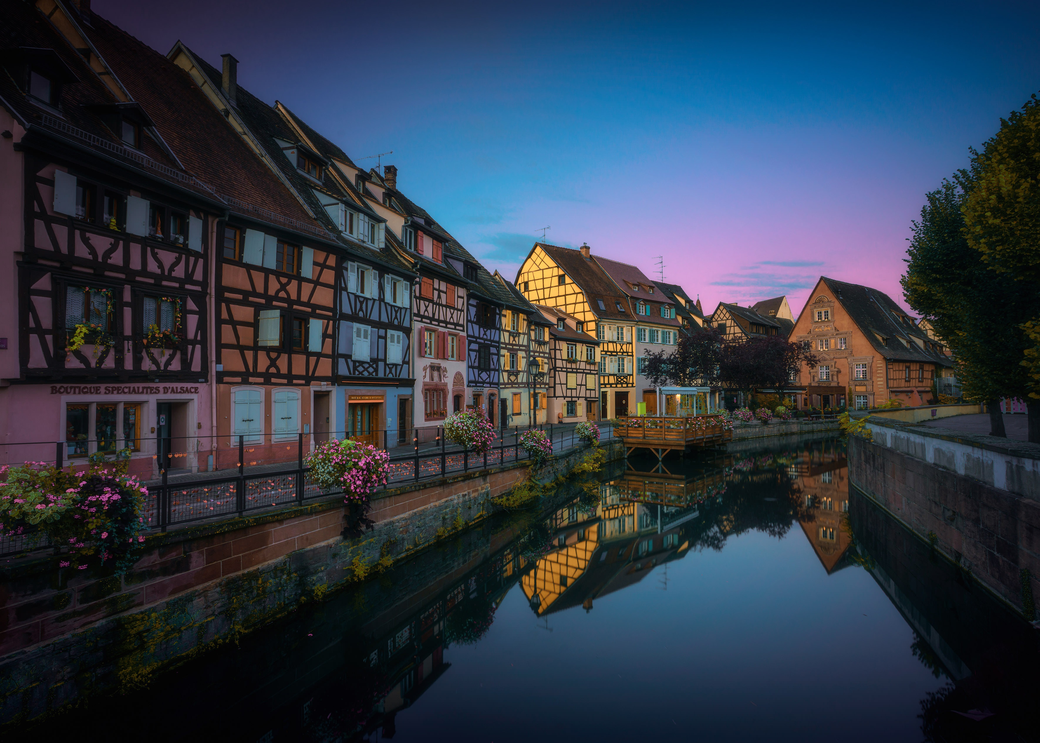 man made, colmar, building, france, house, reflection, river, towns