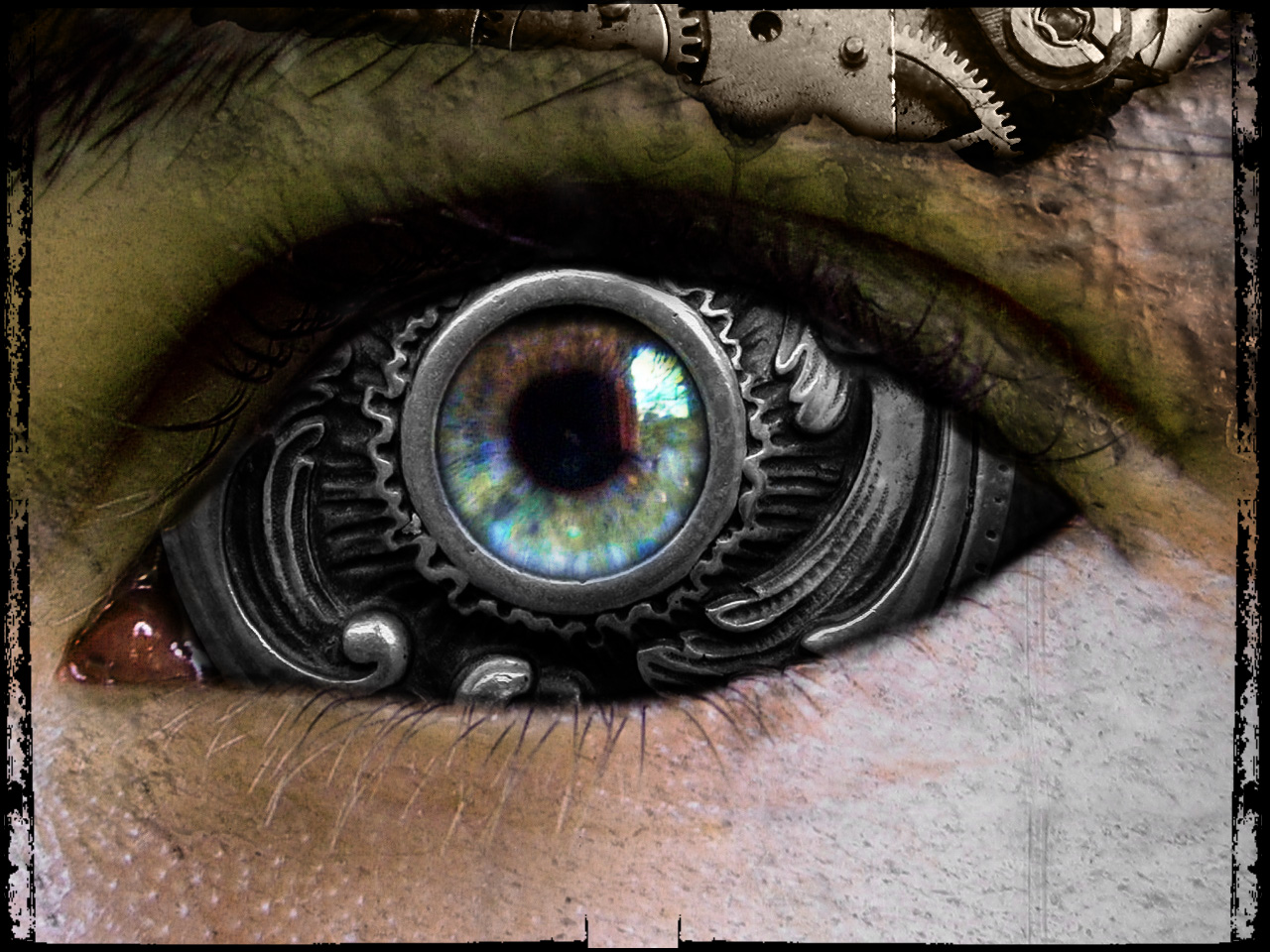 1512723 descargar fondo de pantalla gótico, artístico, ojo, steampunk: protectores de pantalla e imágenes gratis