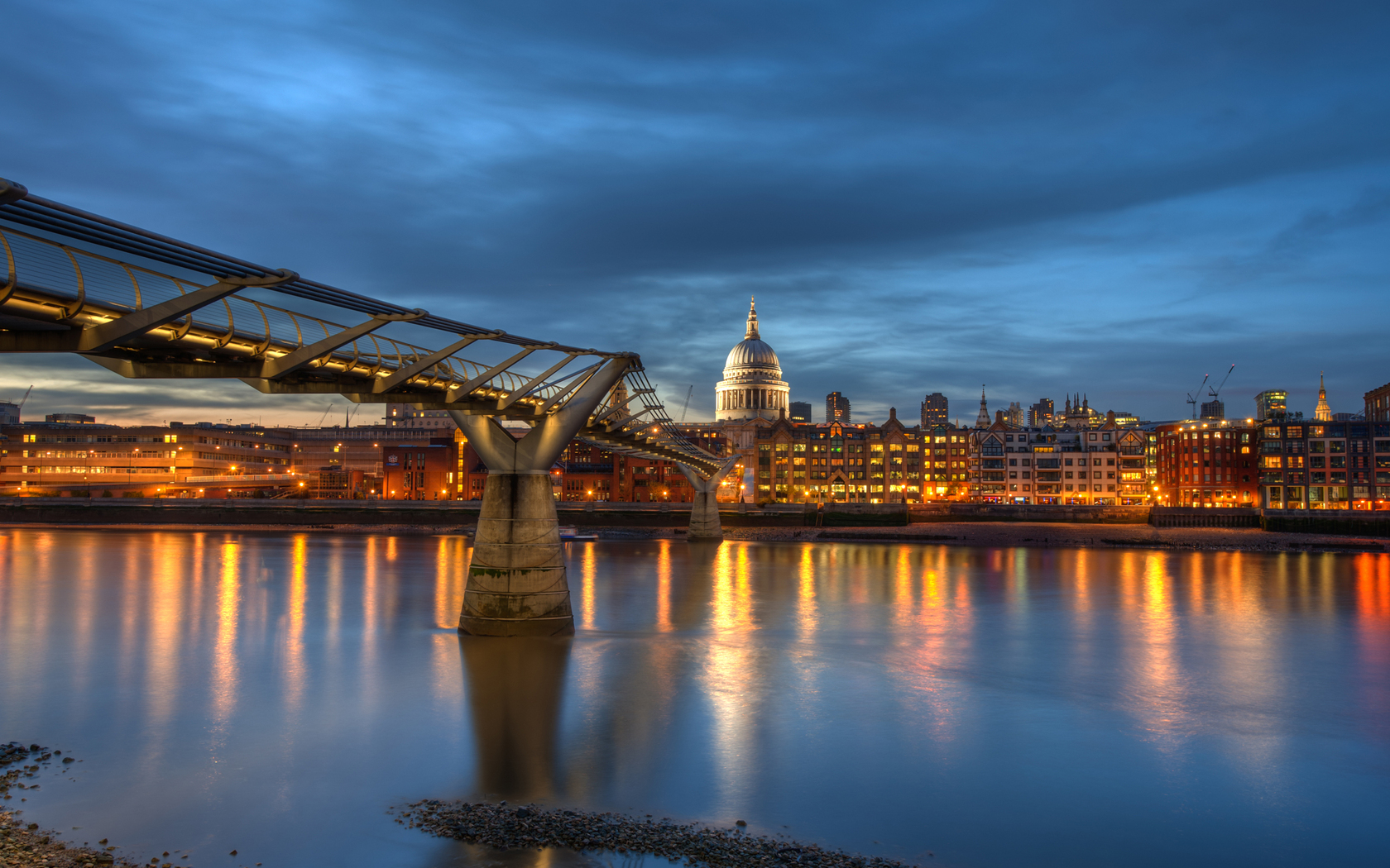 284229 скачать картинку сделано человеком, лондон, мост тысячелетия, города - обои и заставки бесплатно